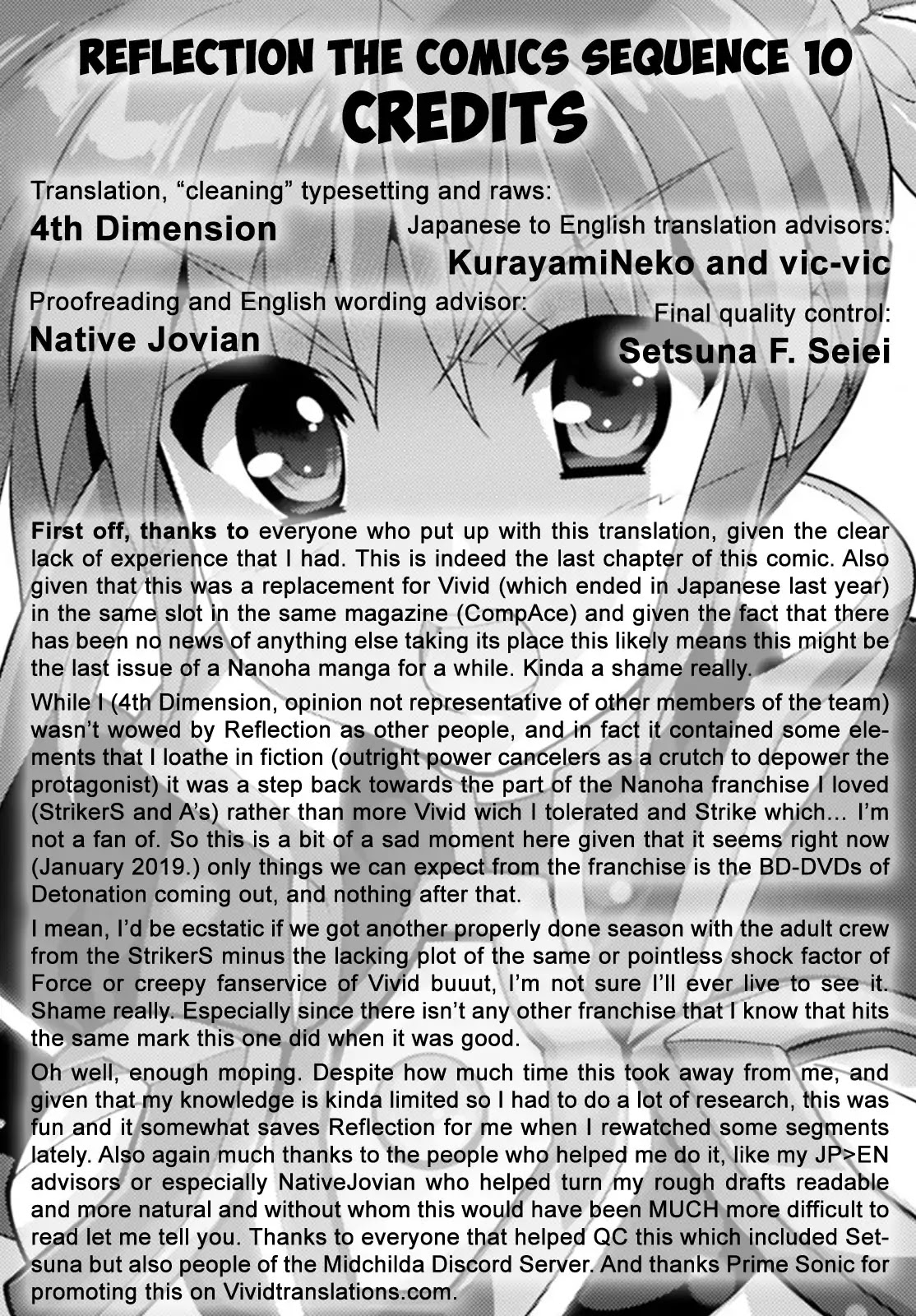 Magical Girl Lyrical Nanoha Reflection THE COMICS Chapter 10 page 32 - Chapter 10: Sequence 10