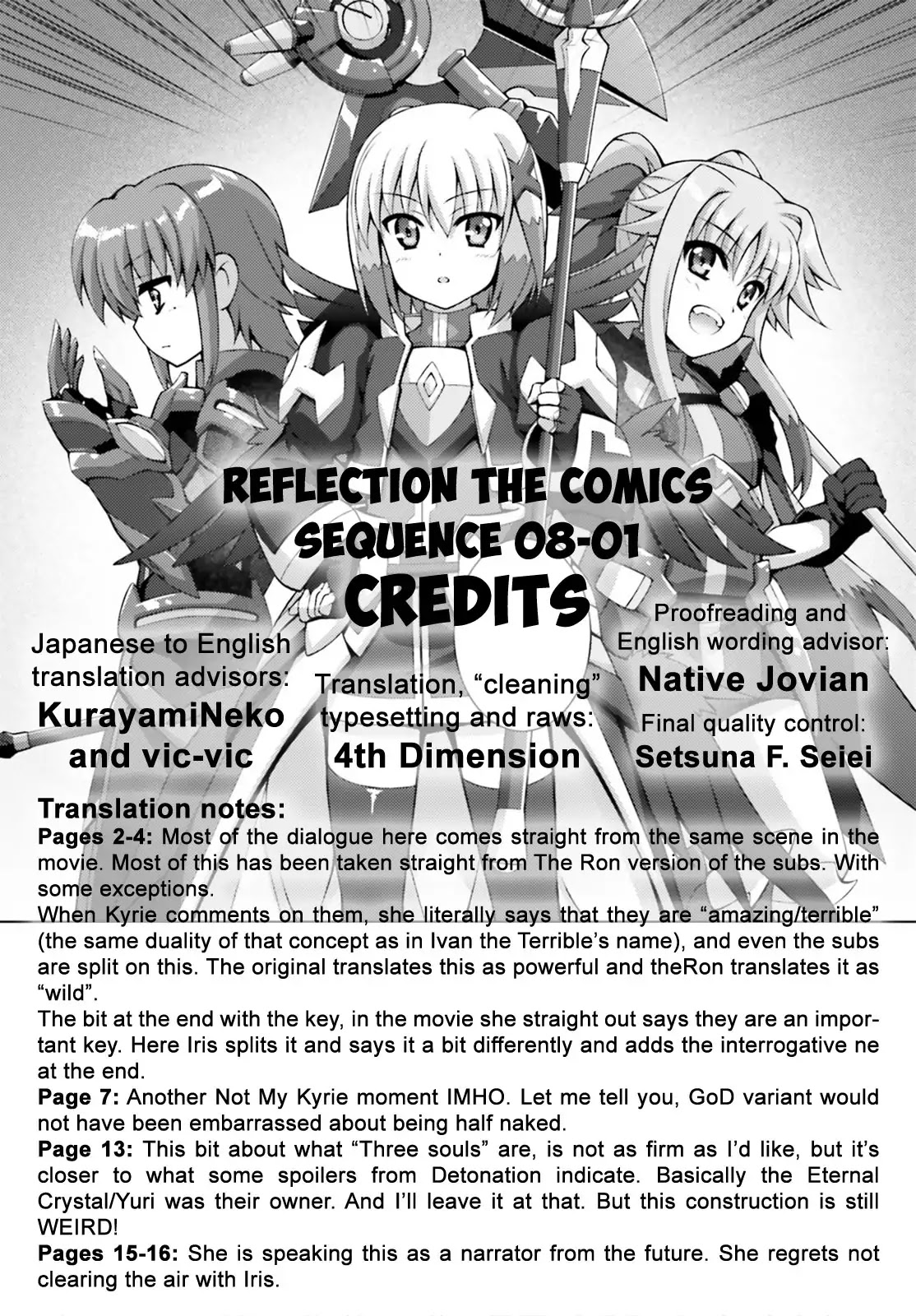 Magical Girl Lyrical Nanoha Reflection THE COMICS Chapter 9.1 page 15 - Chapter 9.1: Sequence 09-01