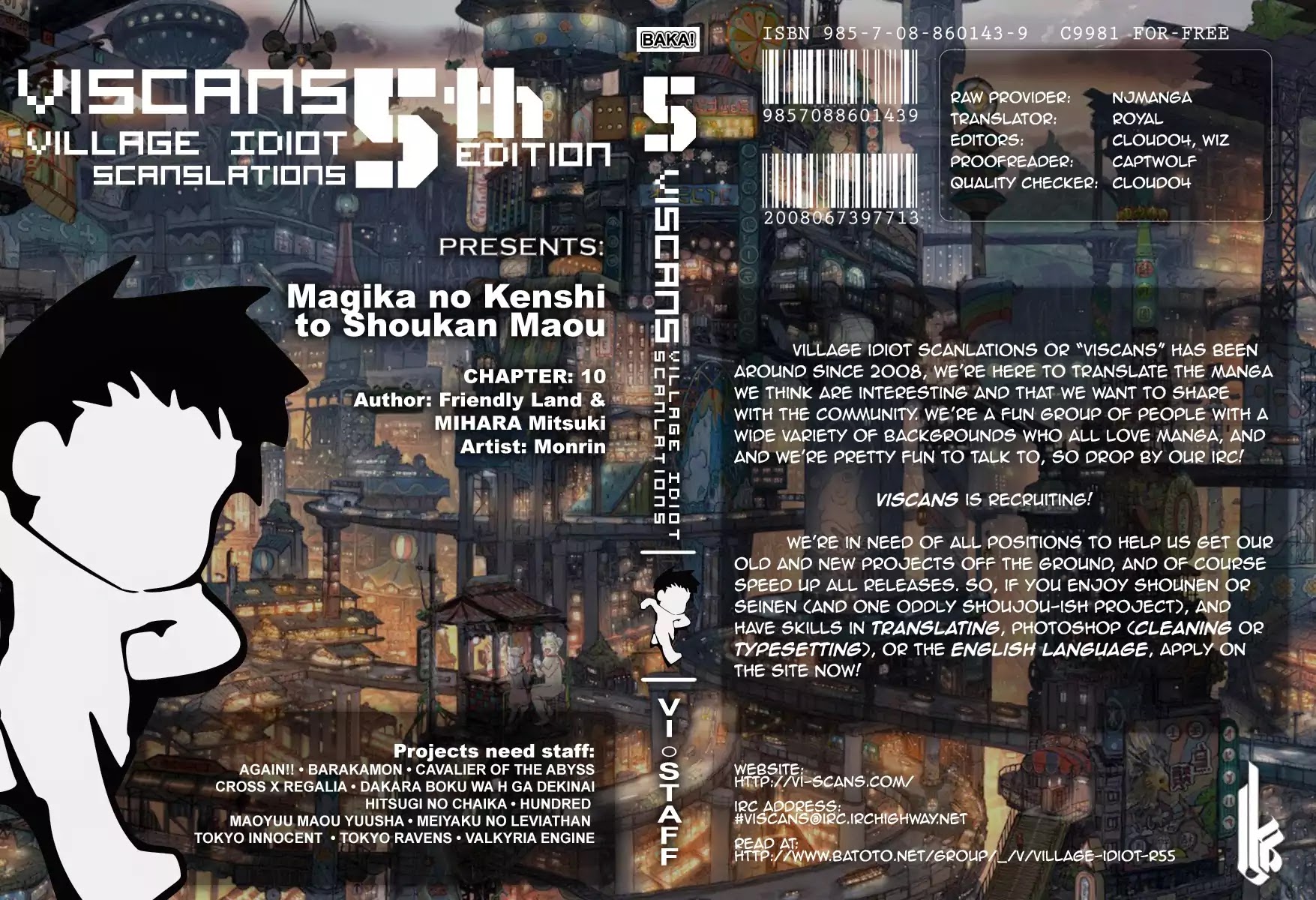 Magika no Kenshi to Shoukan Maou Chapter 10 page 1 - Chapter 10