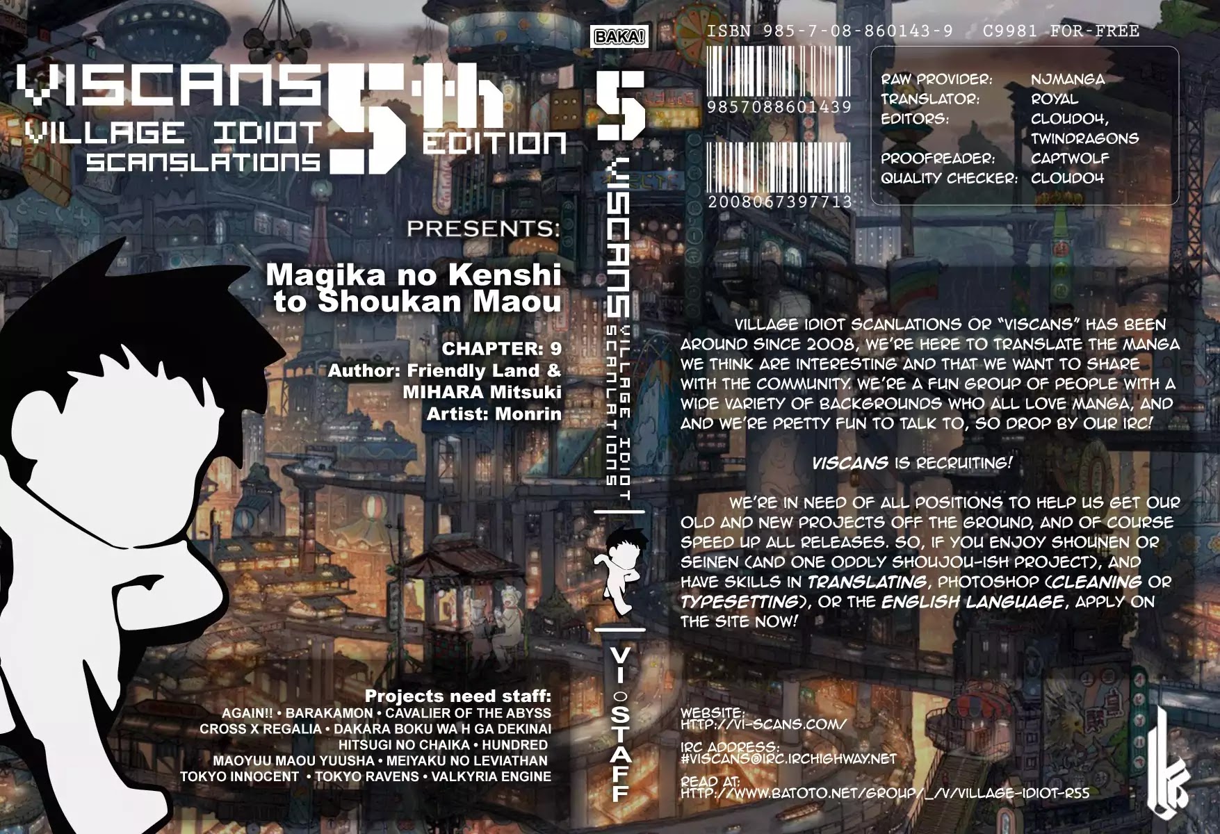 Magika no Kenshi to Shoukan Maou Chapter 9 page 1 - Chapter 9
