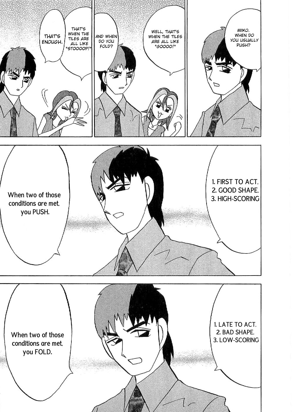 Mahjong Diva Obaka Miiko Chapter 2 page 13 - Chapter 2: The Conditions for Pushing and Folding