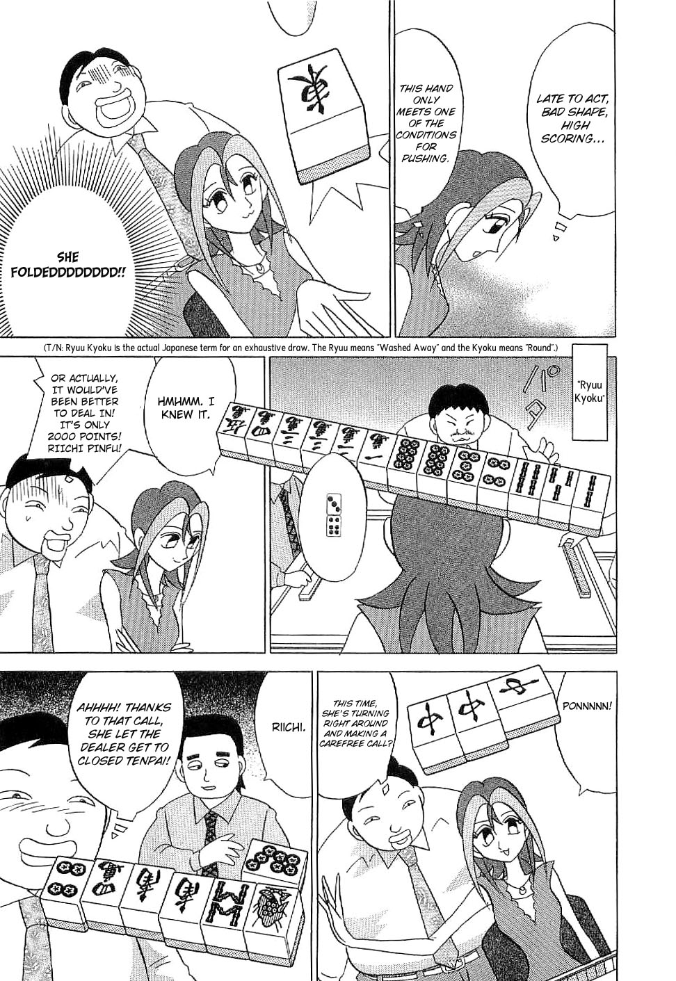 Mahjong Diva Obaka Miiko Chapter 2 page 19 - Chapter 2: The Conditions for Pushing and Folding