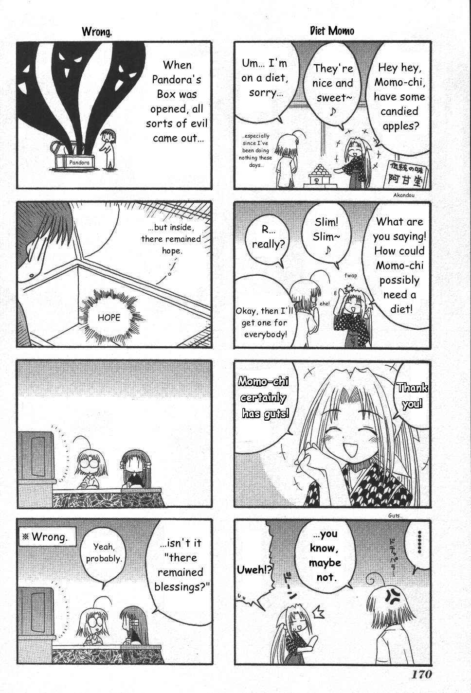 Mahoraba Chapter 22.5 page 2 - Chapter 22.5: It's 4-koma! Anyway, everyone get together!