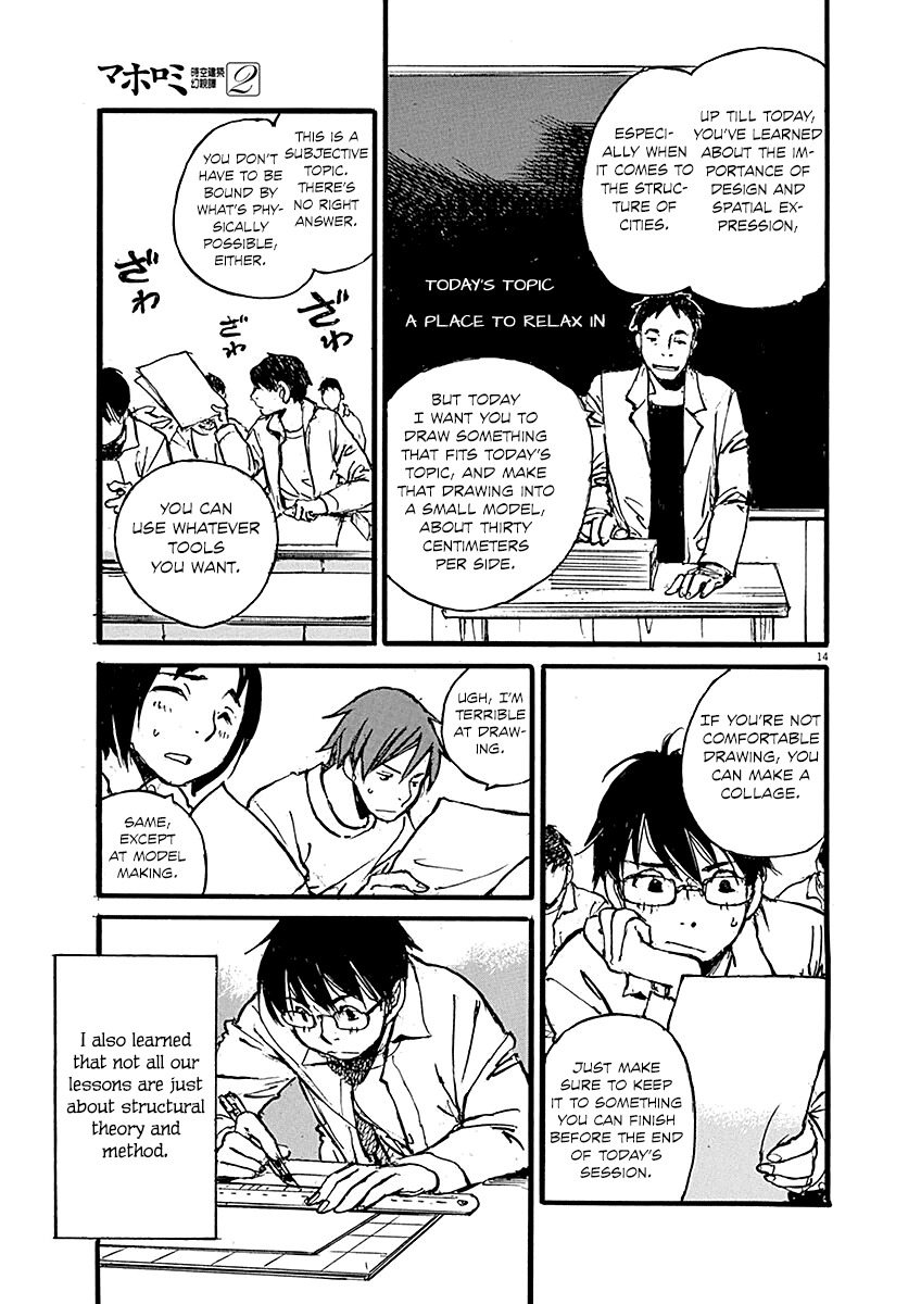 Mahoromi - Jikuu Kenchiku Genshitan Chapter 11 page 15 - Chapter 11: The Architecture Students (Part 1)