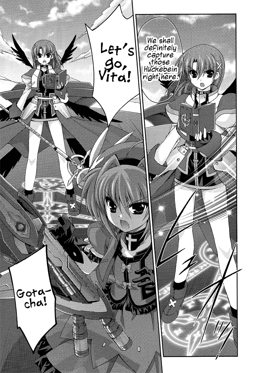 Mahou Senki Lyrical Nanoha Force Chapter 11 page 14 - Chapter 11: Record 11 - 「Guns&Blaze」