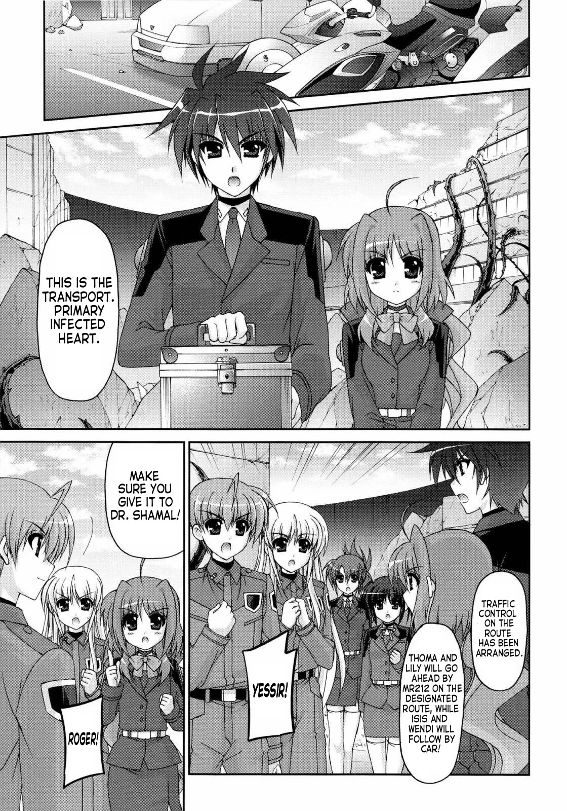 Mahou Senki Lyrical Nanoha Force Chapter 31 page 1 - Chapter 31: Record 31 - 「Dominant&Rose (II)」