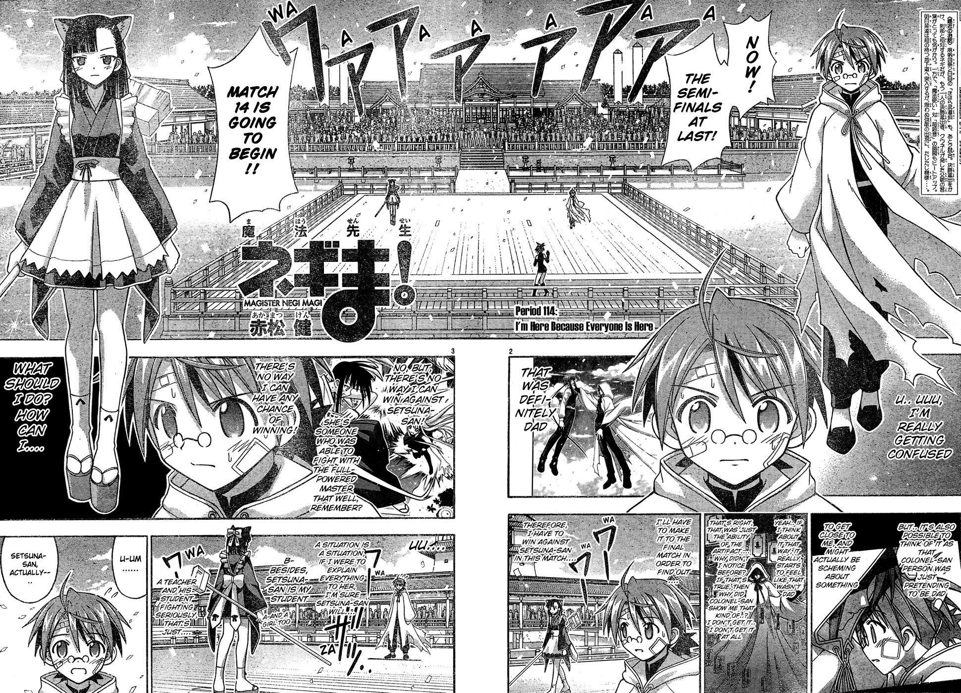Mahou Sensei Negima! Chapter 114 page 3 - Chapter 114: If You Are All Here, Then So Am I