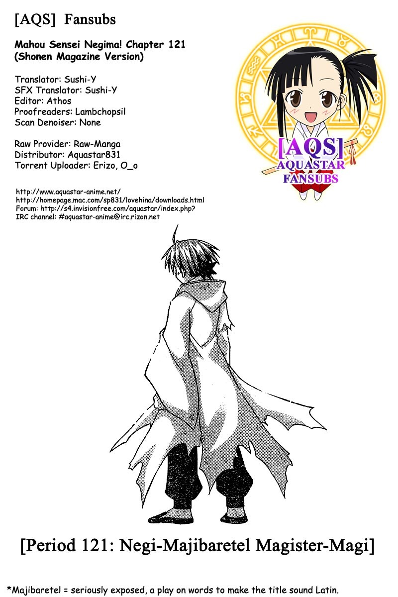 Mahou Sensei Negima! Chapter 121 page 1 - Chapter 121: Negi Majorly Busted Magister Magi