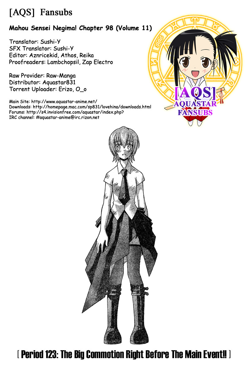 Mahou Sensei Negima! Chapter 123 page 1 - Chapter 123: Pre-performance Madness!!