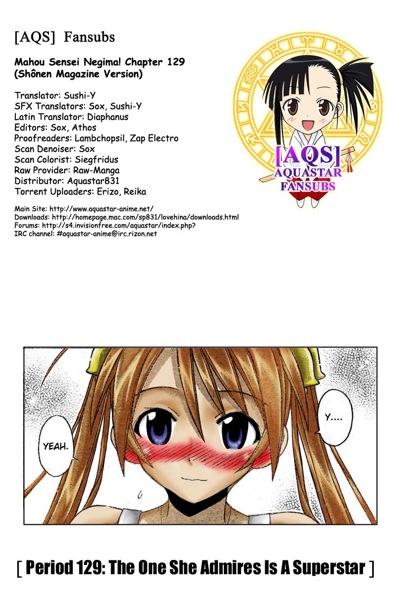 Mahou Sensei Negima! Chapter 129 page 1 - Chapter 129: My Idol Is a Superstar