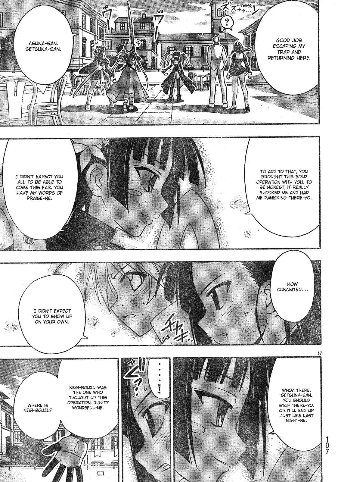 Mahou Sensei Negima! Chapter 150 page 17 - Chapter 150: The Great, Heated, Close Combat! Mahora Mage Order vs. Super Science!!!