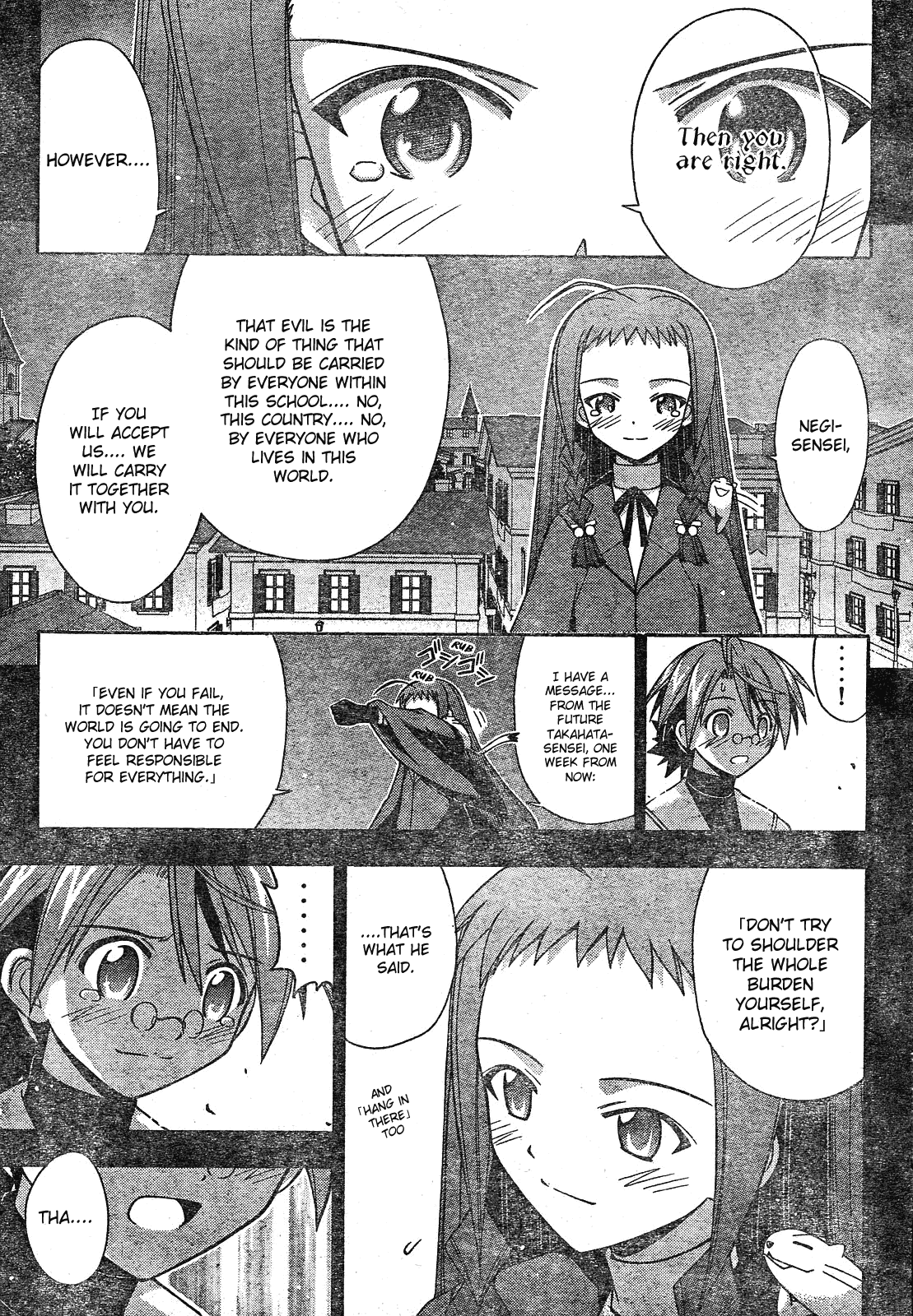 Mahou Sensei Negima! Chapter 158 page 9 - Chapter 158: We All Carry the Burden of the Future!