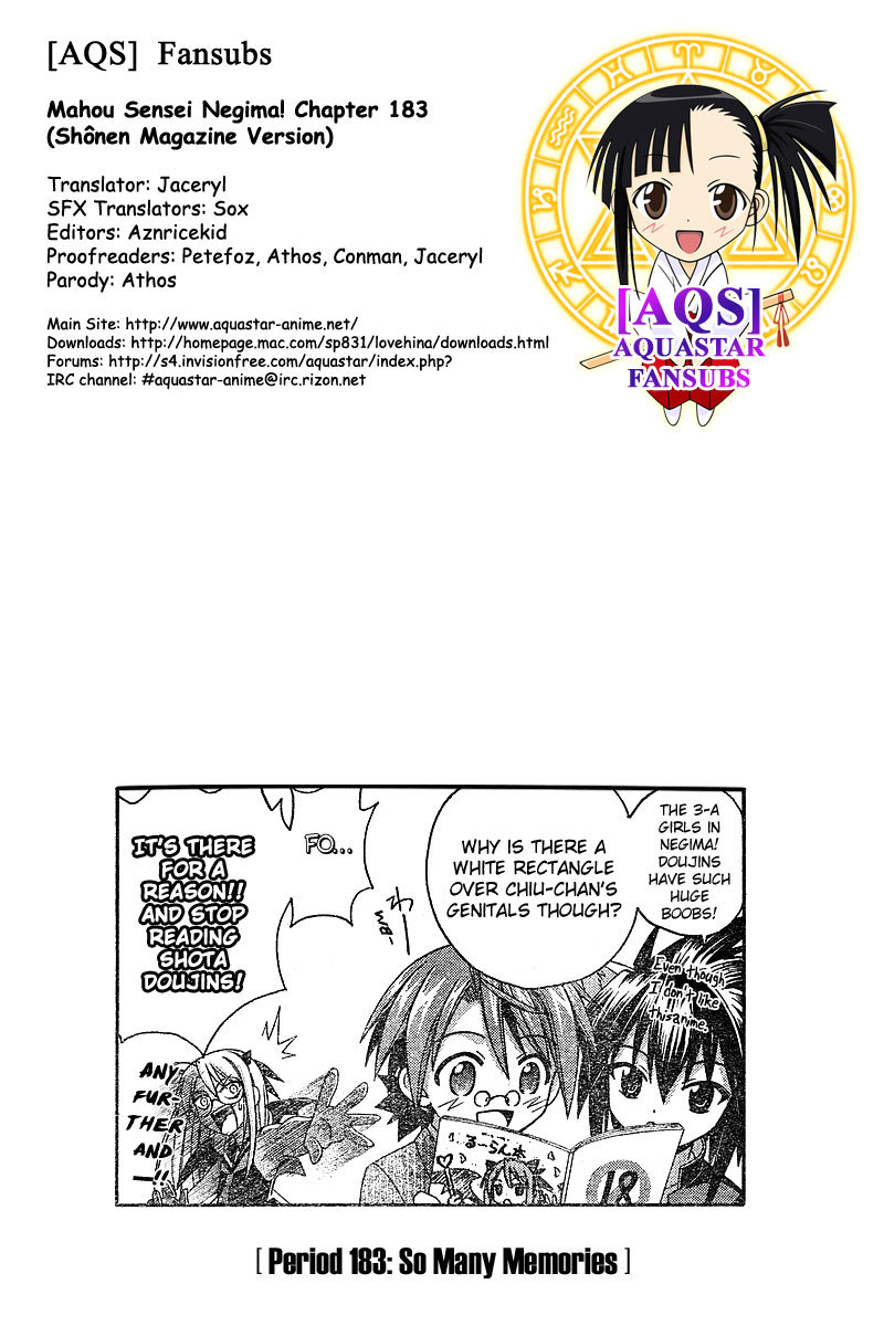 Mahou Sensei Negima! Chapter 183 page 1 - Chapter 183: Full of Memories ♡