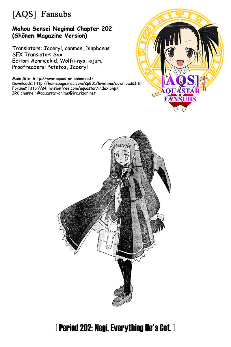 Mahou Sensei Negima! Chapter 202 page 1 - Chapter 202: All Negi's Got