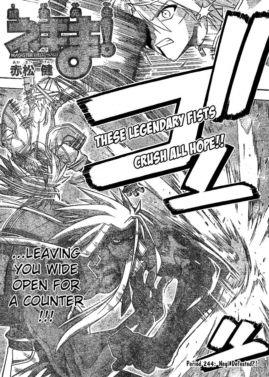 Mahou Sensei Negima! Chapter 244 page 4 - Chapter 244: Negi is Defeated!?