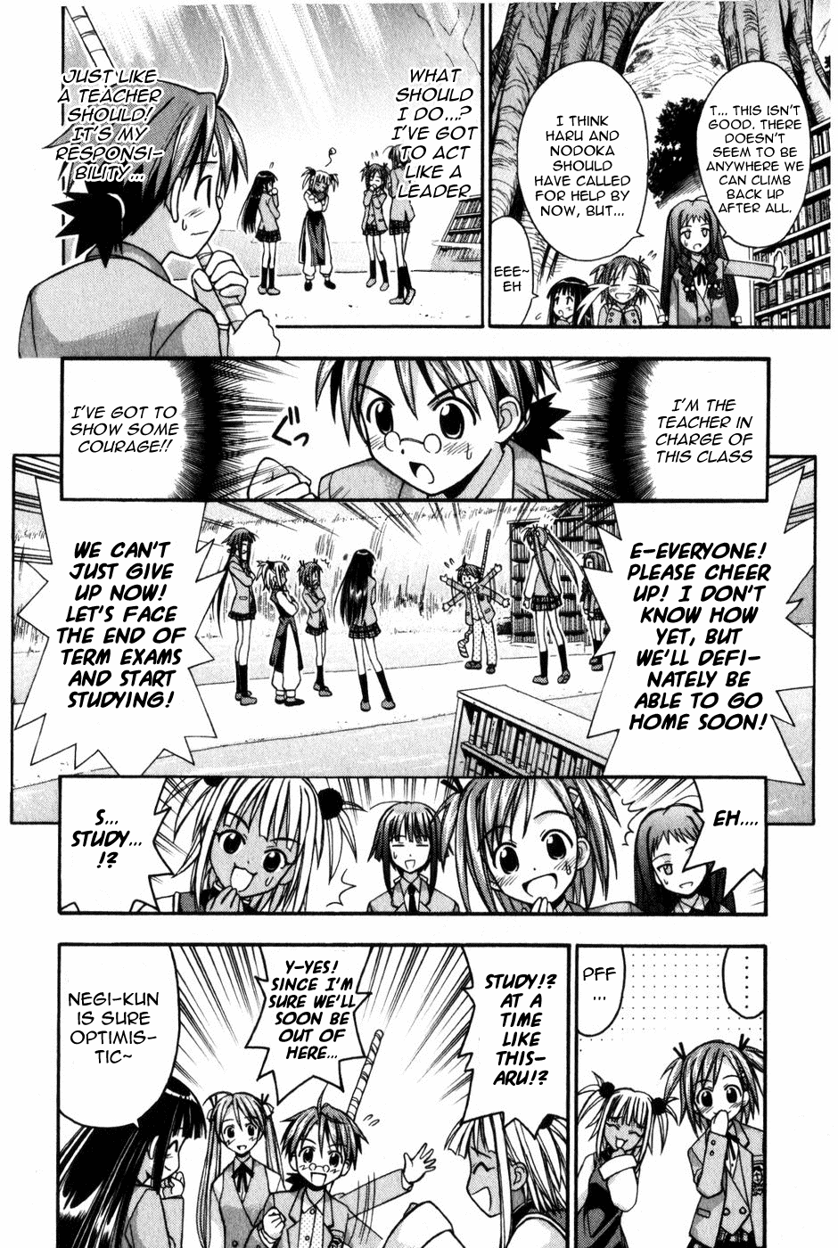 Mahou Sensei Negima! Chapter 9 page 8 - Chapter 9: The Baka Rangers and the Secret Library Island. The Big Game Plan fo