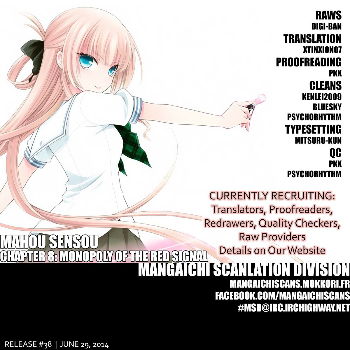 Mahou Sensou Chapter 8 page 1 - Chapter 8 : Monopoly of the Red Signal