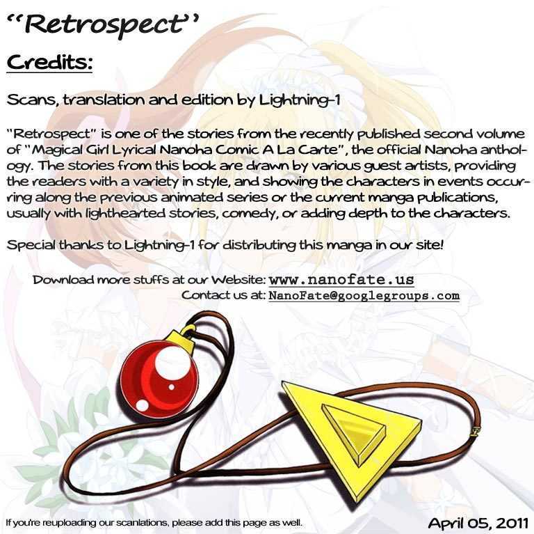 Mahou Shoujo Lyrical Nanoha: Comic a la carte Chapter 2.2 page 11 - Vol.2 Chapter 2 : Retrospect