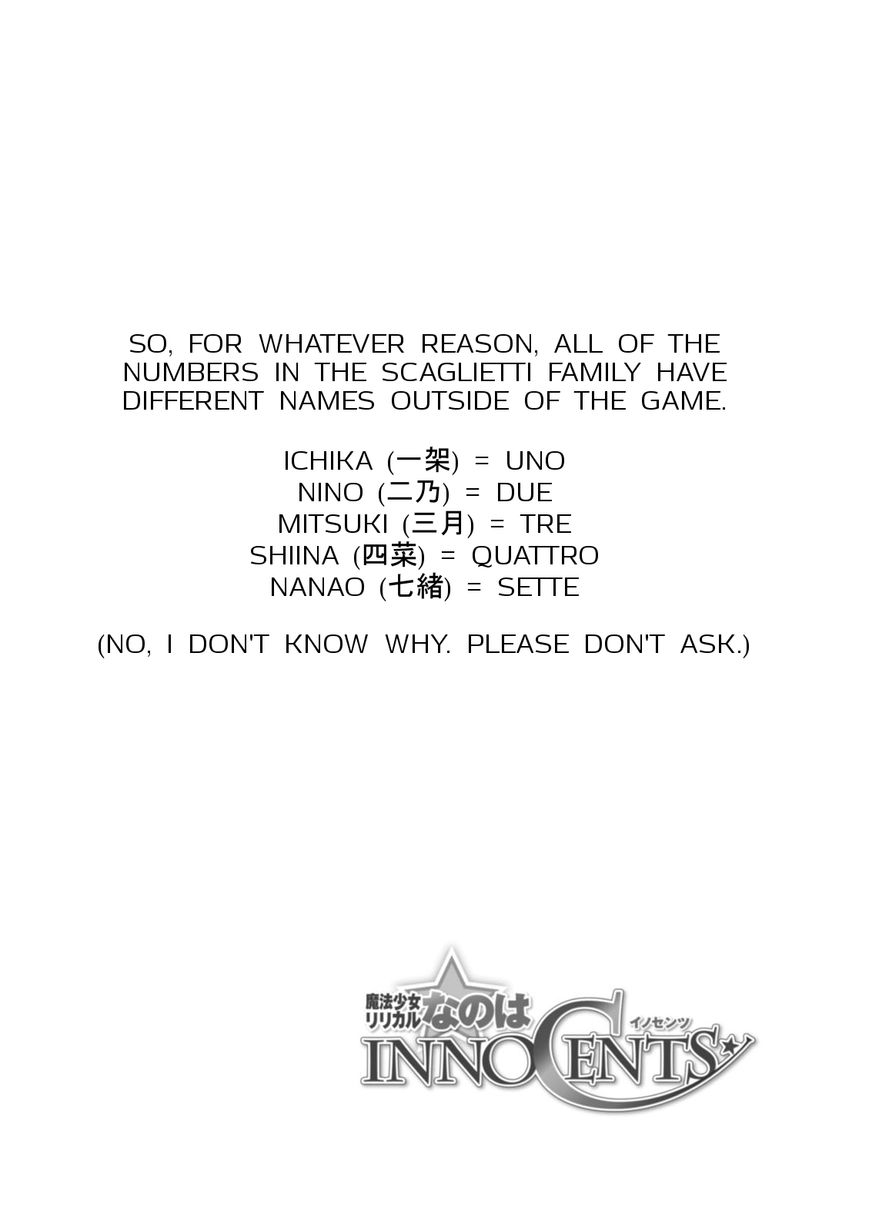 Mahou Shoujo Lyrical Nanoha Innocents Chapter 10 page 36 - Chapter 10 : Duel 10: Doctor's Doctrine