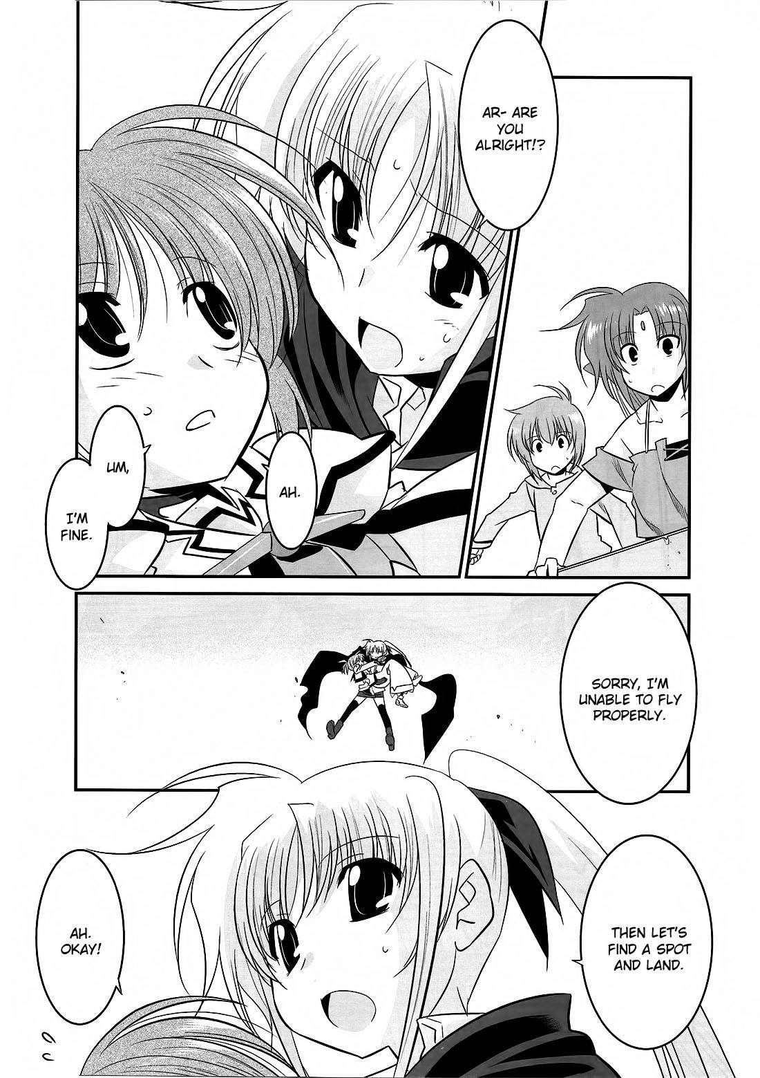Mahou Shoujo Lyrical Nanoha Movie 1st the Comics Chapter 14 page 18 - Chapter 14: Therefore, the hand is held out