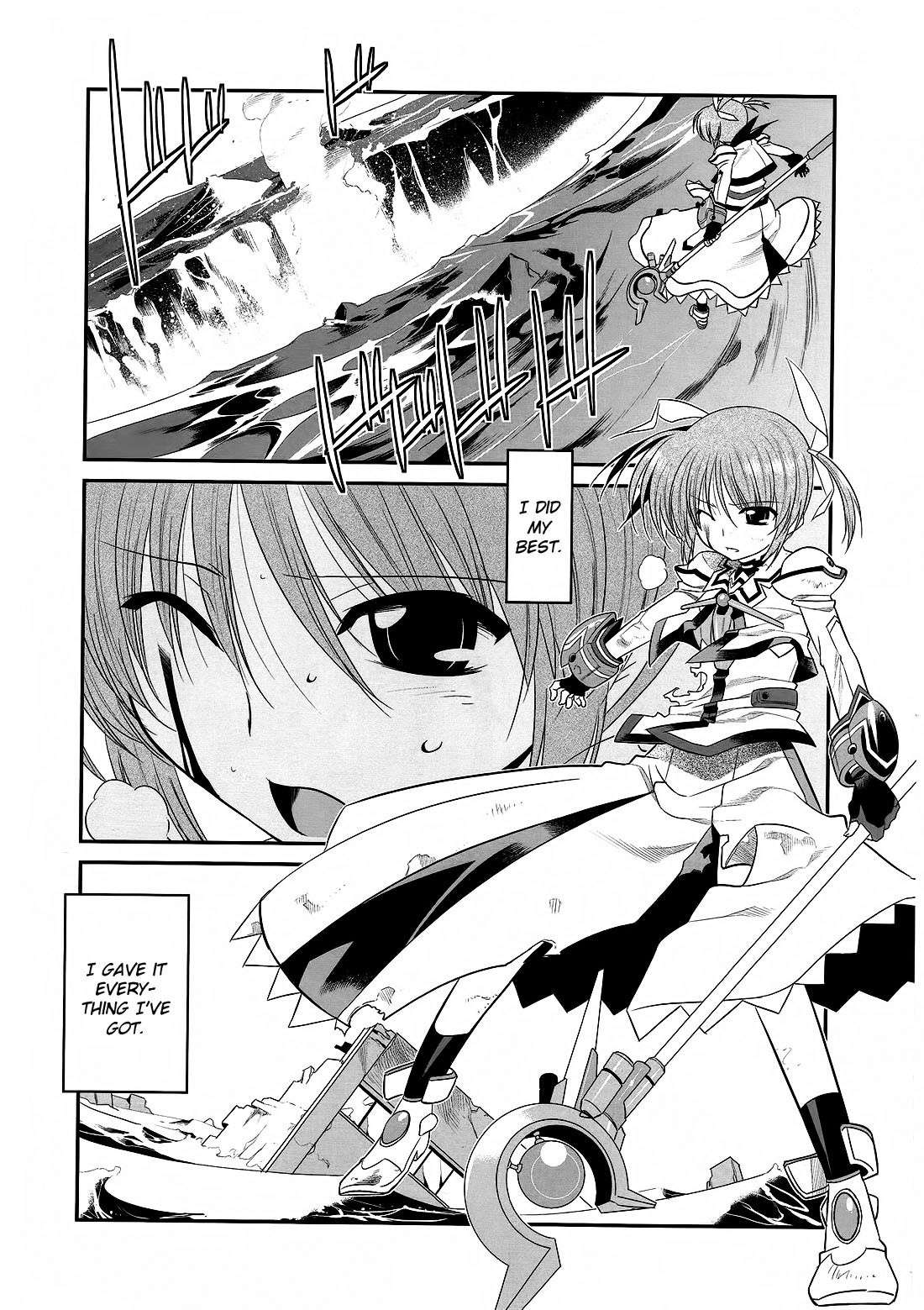 Mahou Shoujo Lyrical Nanoha Movie 1st the Comics Chapter 14 page 2 - Chapter 14: Therefore, the hand is held out