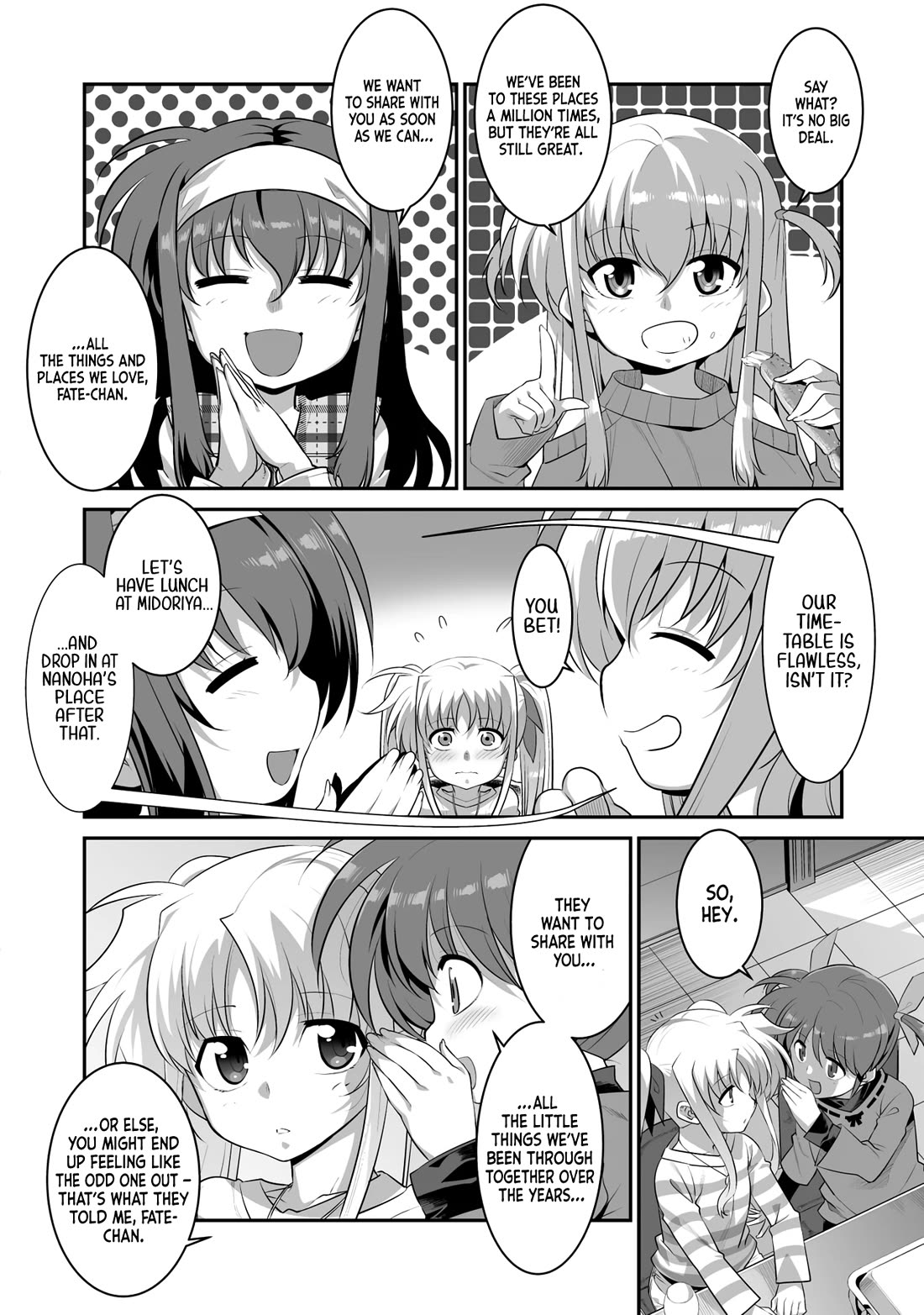 Mahou Shoujo Lyrical Nanoha Movie 1st the Comics Chapter 17 page 3 - Chapter 17: The best foursome [2026 reprint bonus chapter + extras]