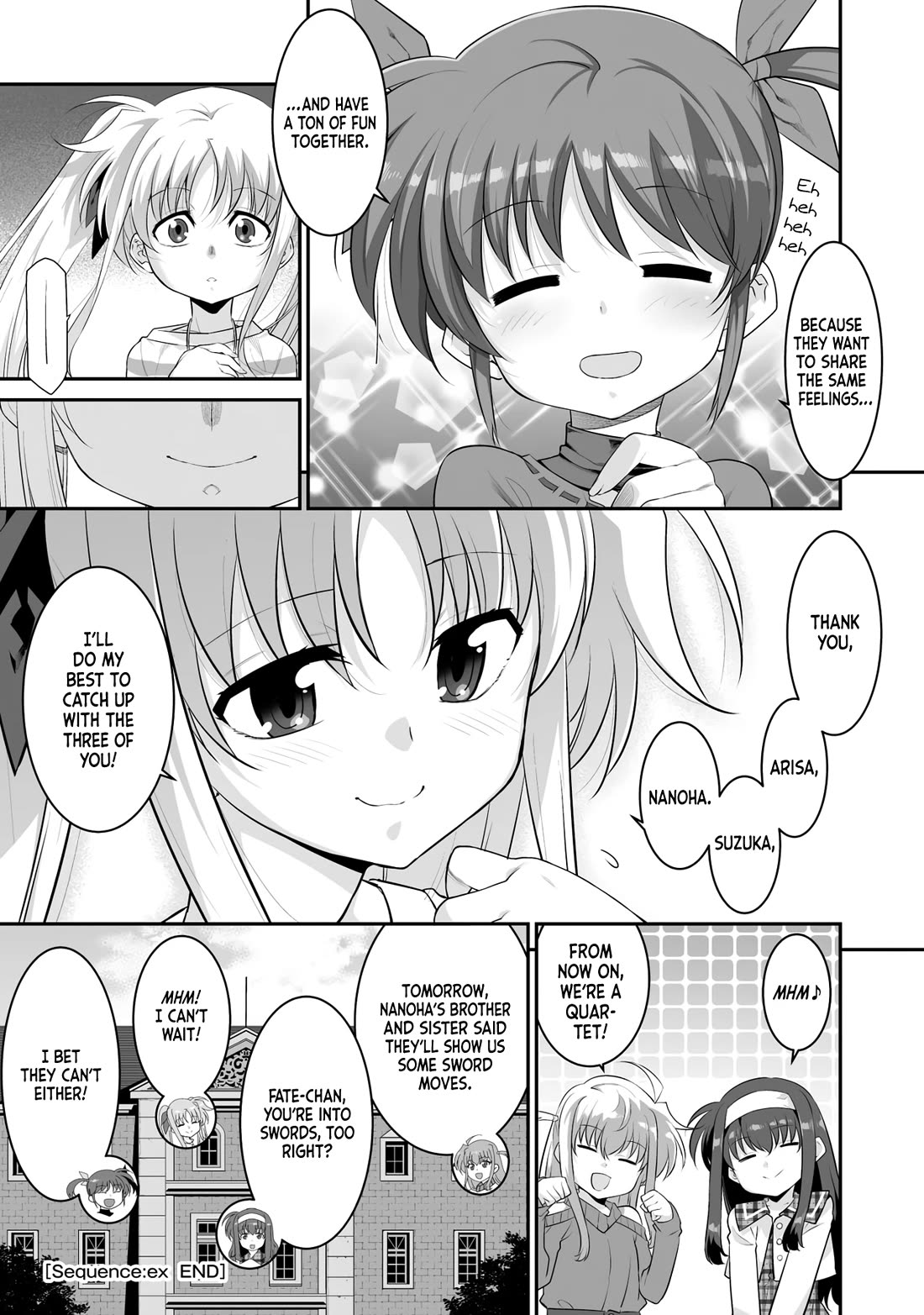 Mahou Shoujo Lyrical Nanoha Movie 1st the Comics Chapter 17 page 4 - Chapter 17: The best foursome [2026 reprint bonus chapter + extras]