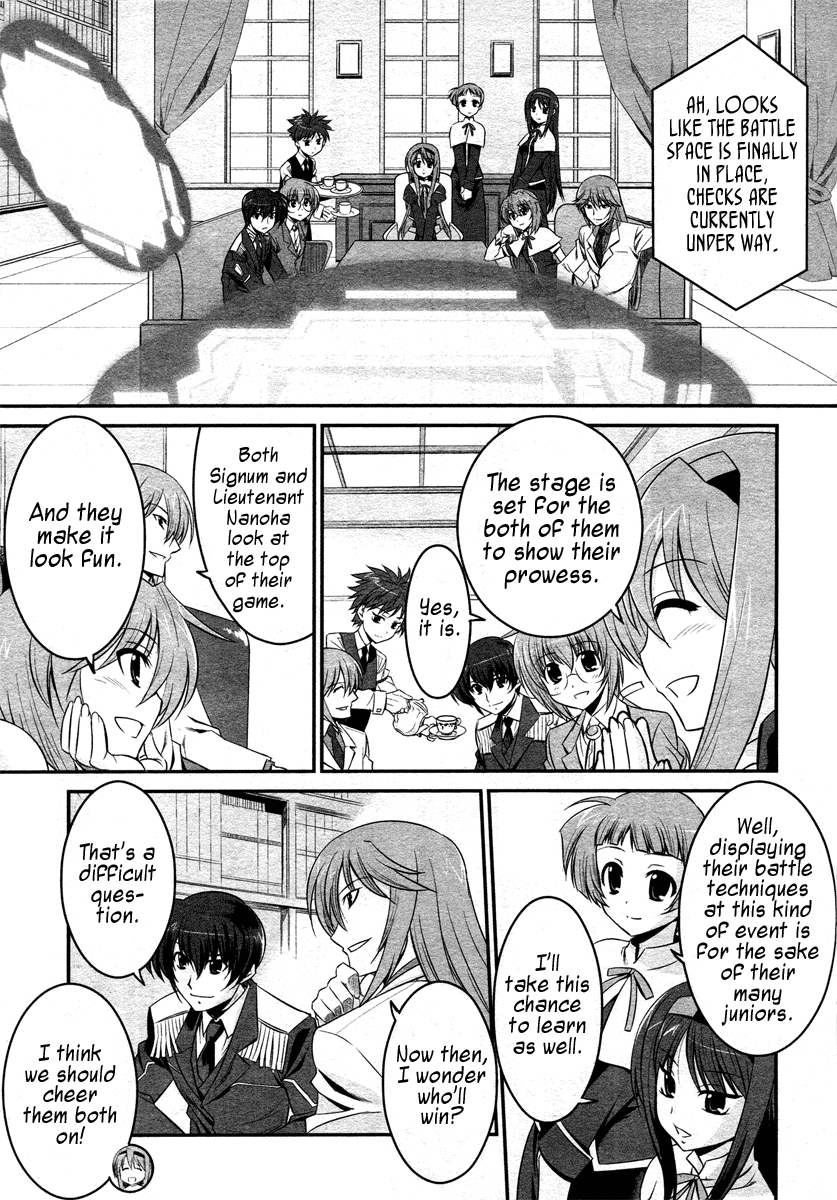 Mahou Shoujo Lyrical Nanoha StrikerS the Comics Chapter 14.5 page 7 - Chapter 14.5: Battle Technique Disclosure Fair