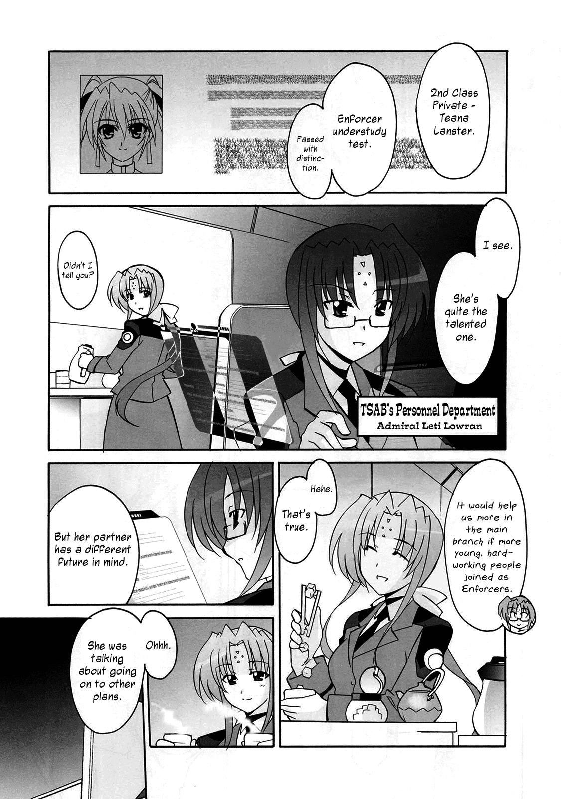 Mahou Shoujo Lyrical Nanoha StrikerS the Comics Chapter 14 page 1 - Chapter 14: The day after (II)