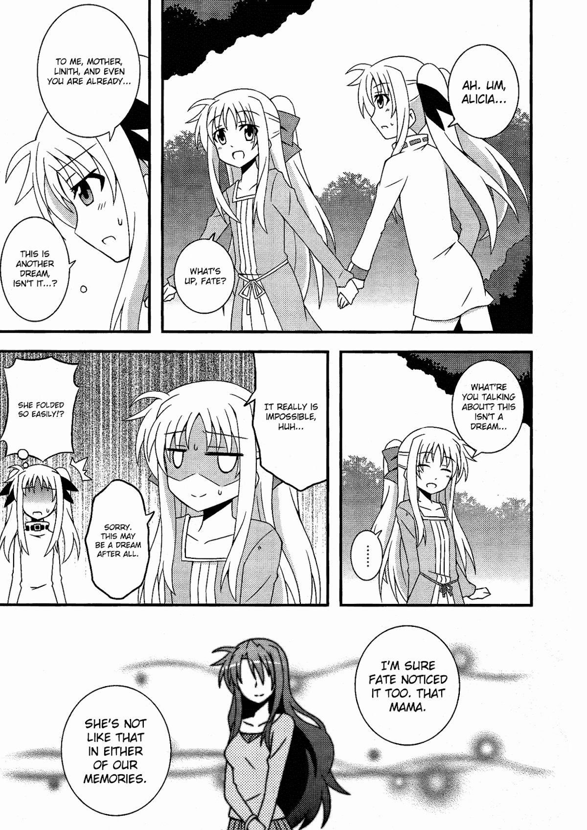 Mahou Shoujo Lyrical Nanoha: The Movie Comic a la Carte Chapter 8.2 page 5 - Chapter 8 v2 : 'For Instance, That Dream World', by Asaeda Itsuki