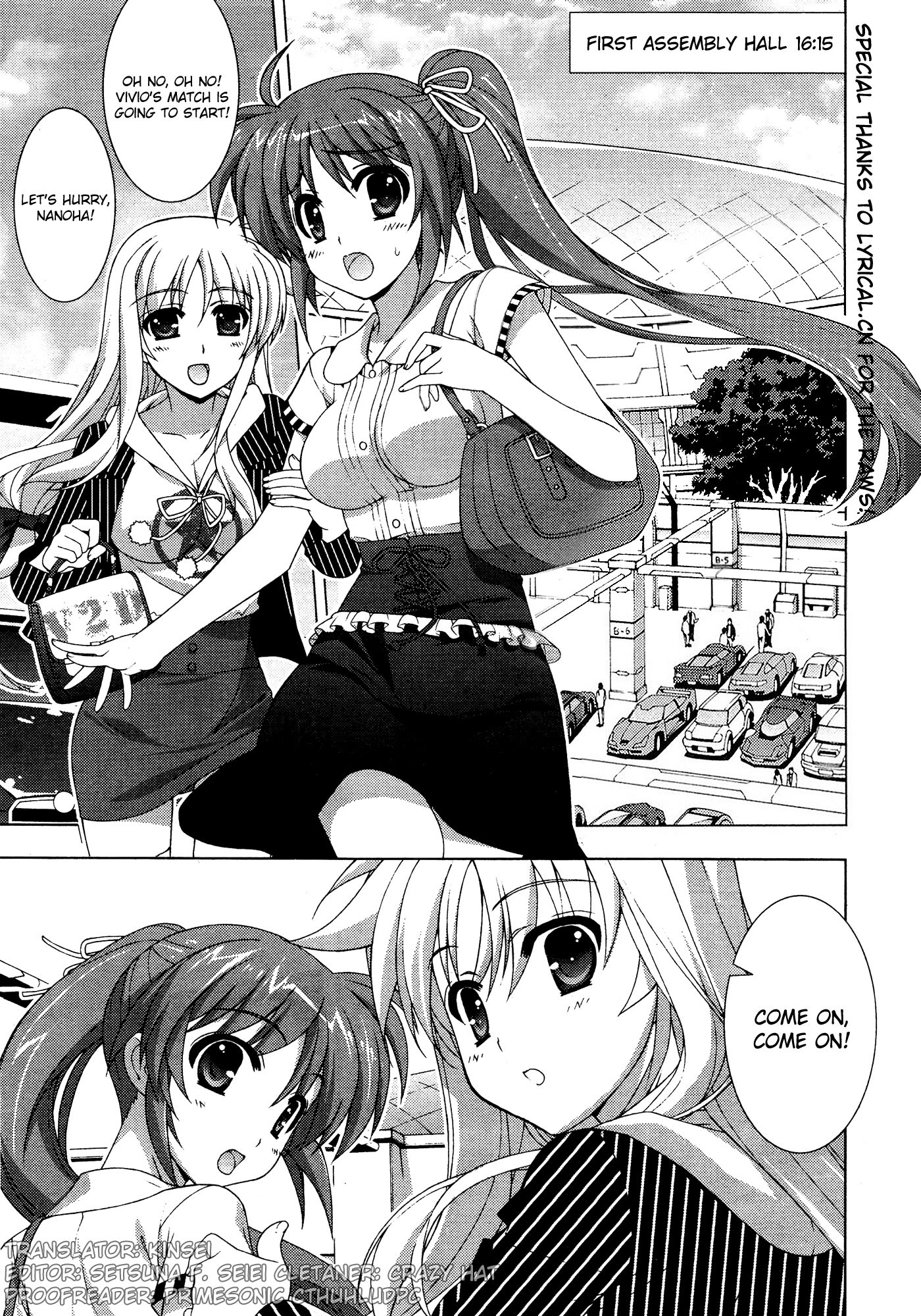 Mahou Shoujo Lyrical Nanoha Vivid Chapter 32 page 1 - Chapter 32 : Preliminary Group 4's 3rd Match!!