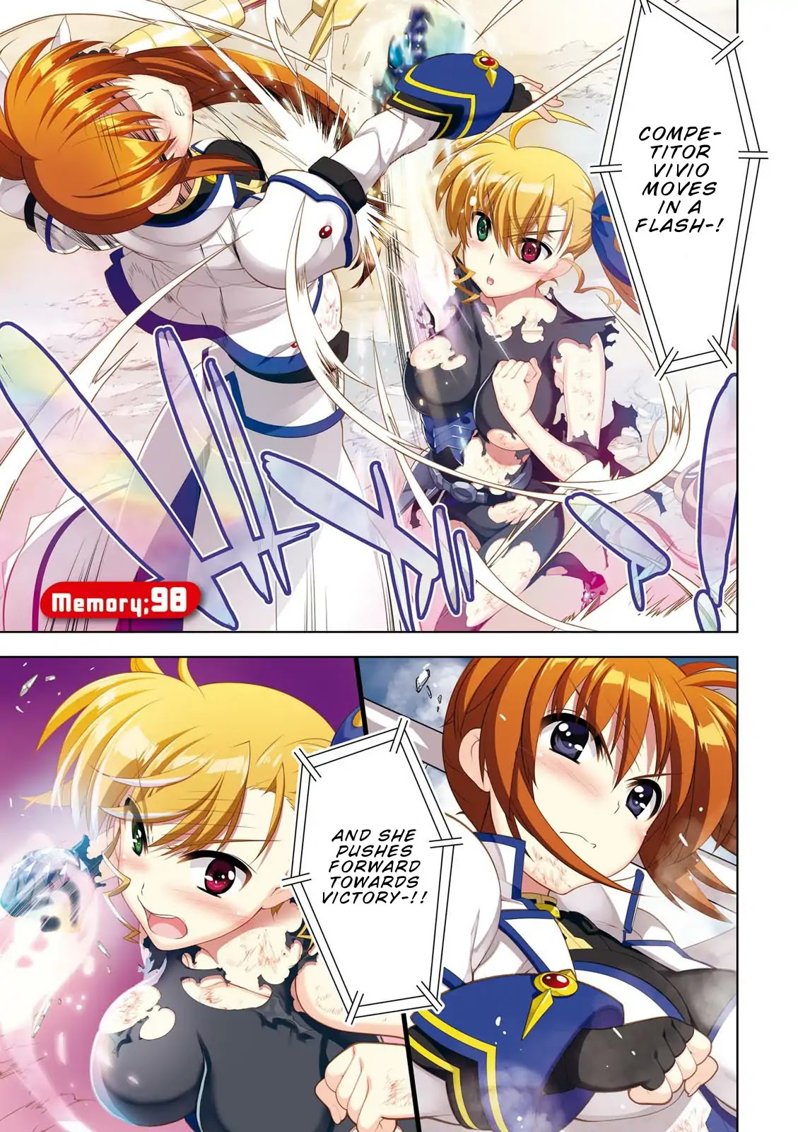 Mahou Shoujo Lyrical Nanoha Vivid Chapter 98 page 1 - Chapter 98: Rainbow Flash