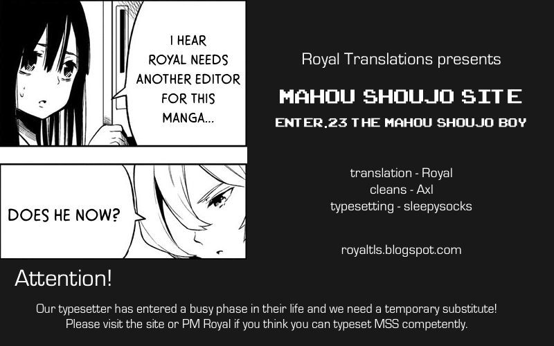 Mahou Shoujo Site Chapter 23 page 16 - Chapter 23 : ENTER.23 - The Mahou Shoujo Boy