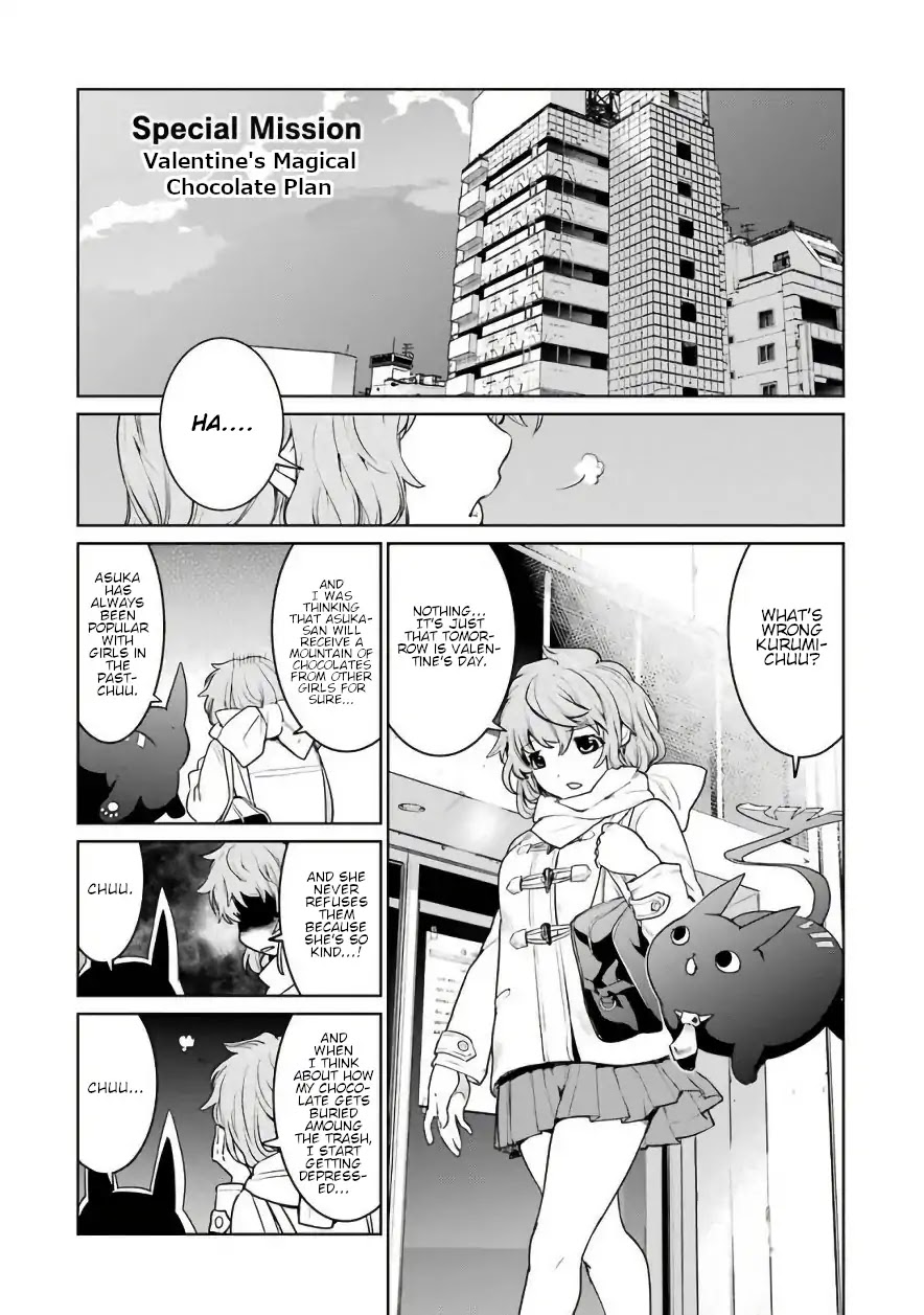 Mahou Shoujo Tokushuusen Asuka Chapter 30.1 page 1 - Chapter 30.1: Special Mission: Valentine's Magical Chocolate Plan