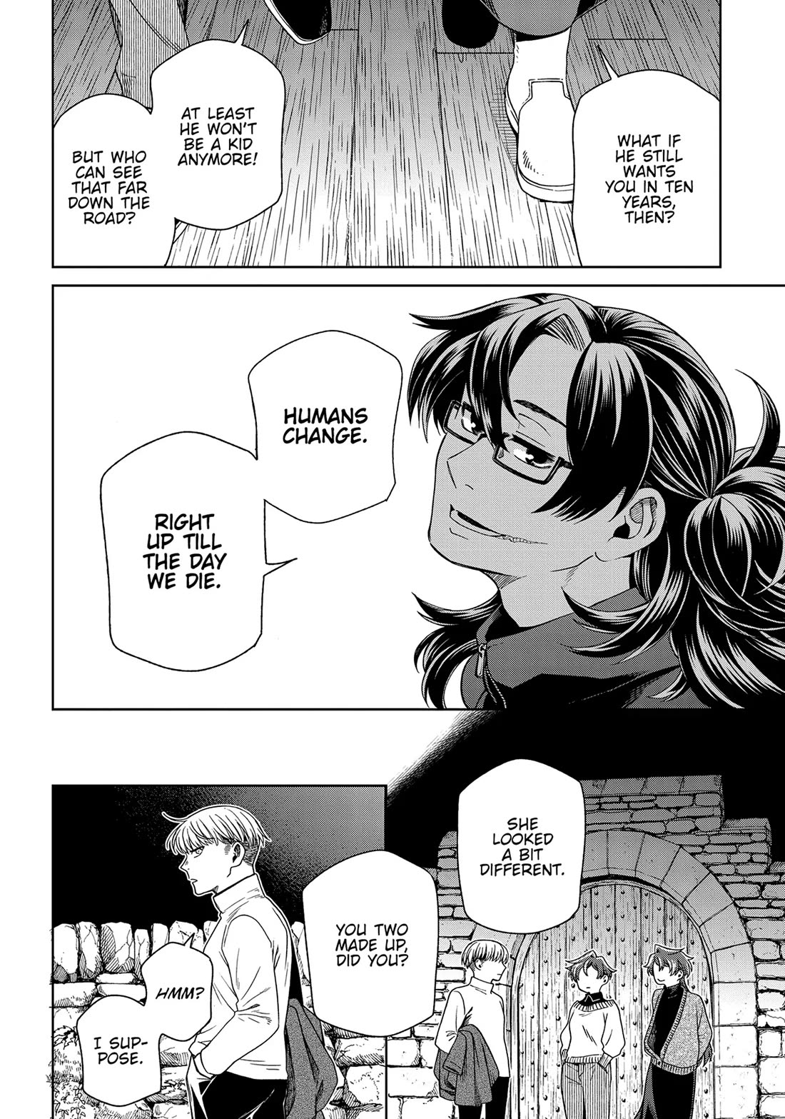 Mahou Tsukai no Yome Chapter 100 page 14 - Chapter 100: Kindness will creep where it cannot go.
