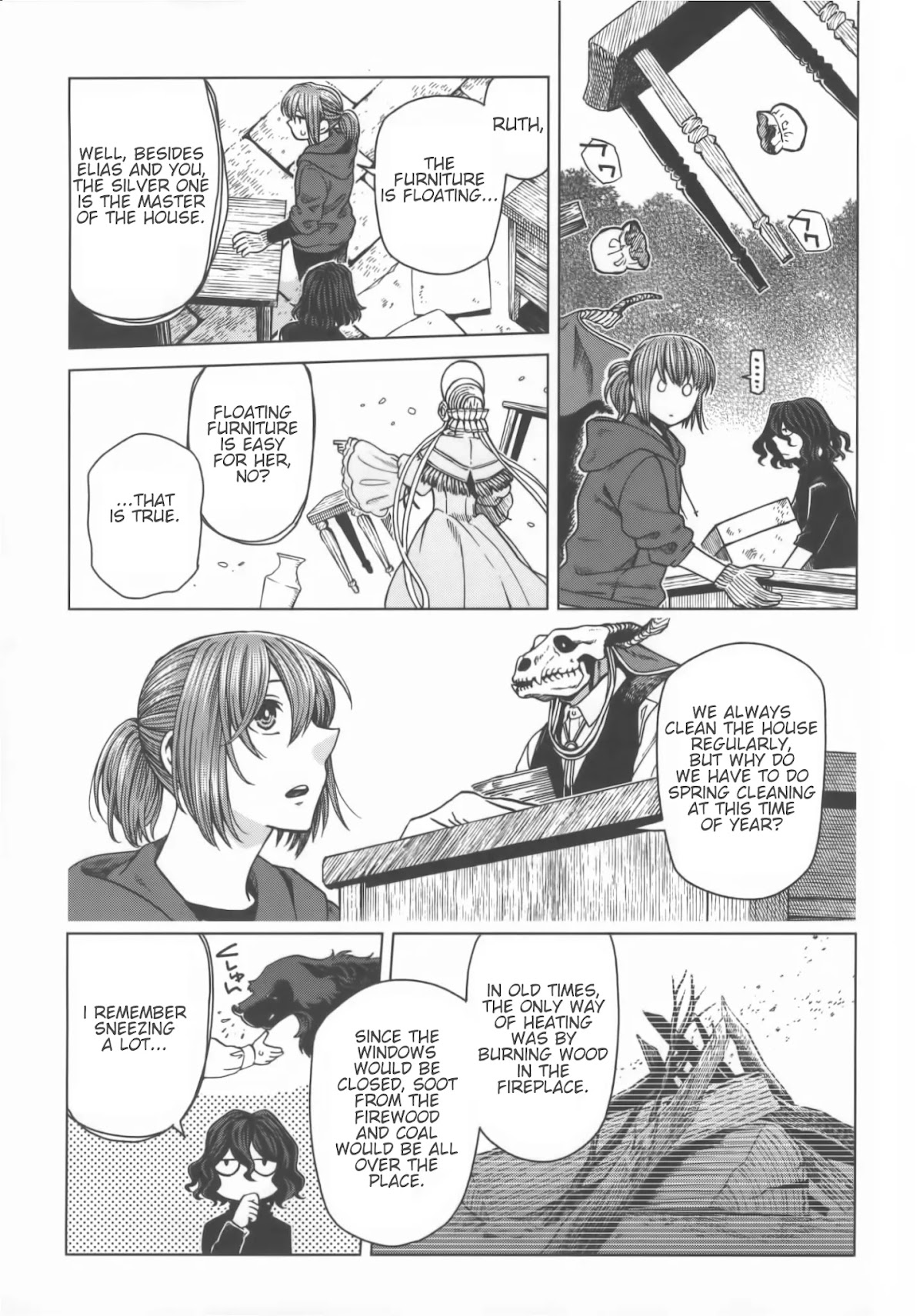 Mahou Tsukai no Yome Chapter 55.5 page 6 - Chapter 55.5: Fragments V: Spring Cleaning
