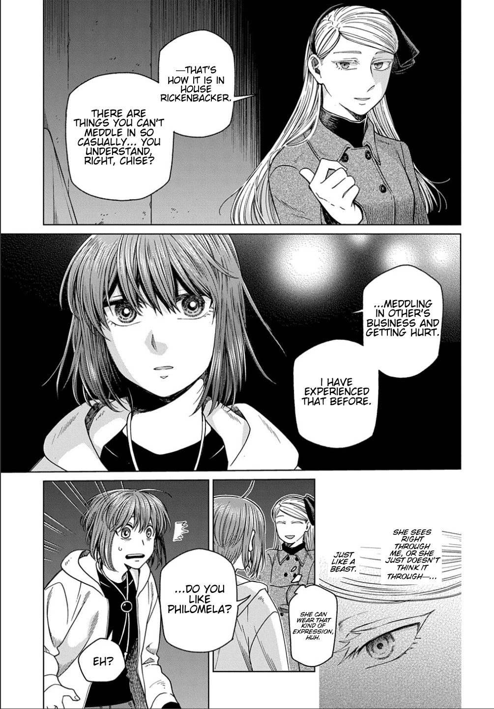 Mahou Tsukai no Yome Chapter 75 page 46 - Chapter 75: Needs must when the devil drives. I