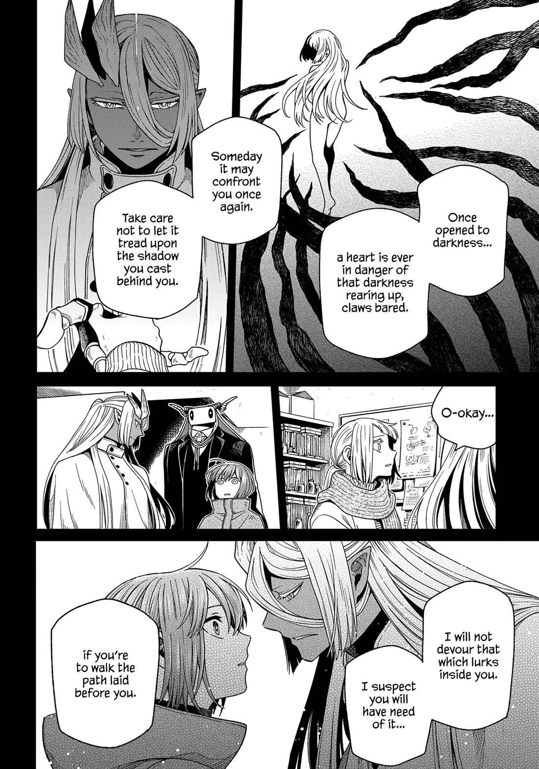 Mahou Tsukai no Yome Chapter 98 page 10 - Chapter 98: Guests, like fish, begin to stink after three days.