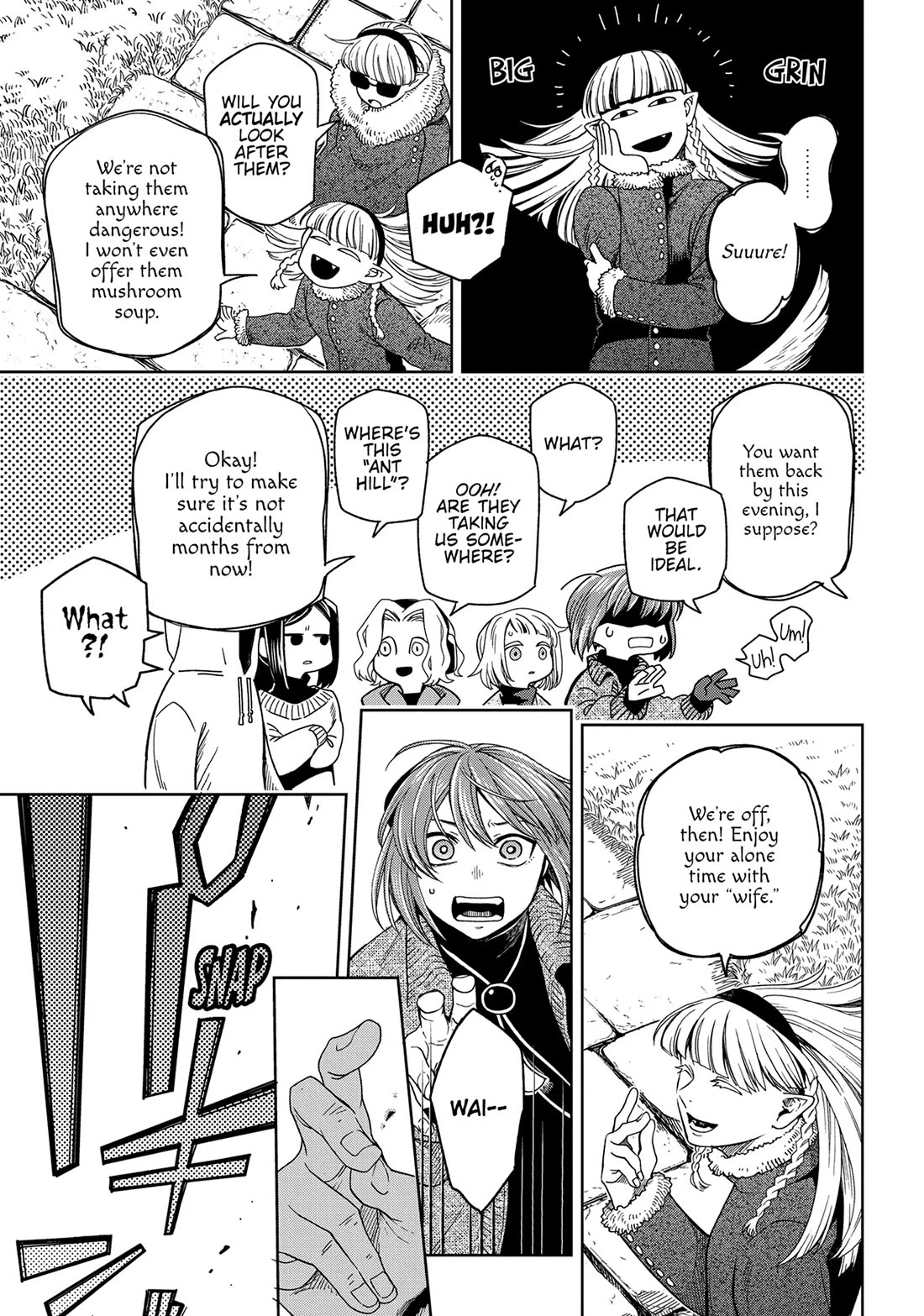 Mahou Tsukai no Yome Chapter 98 page 17 - Chapter 98: Guests, like fish, begin to stink after three days.