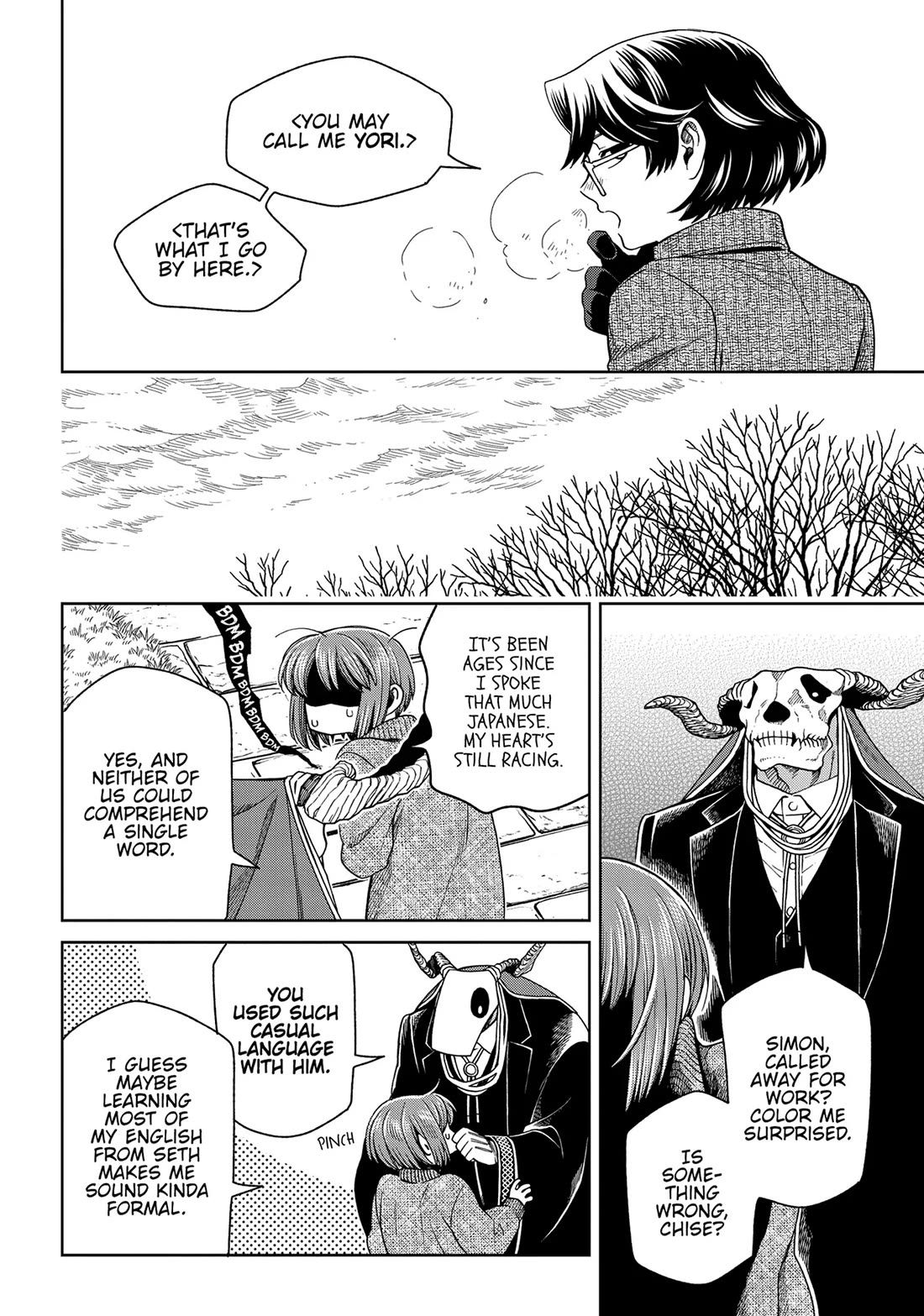 Mahou Tsukai no Yome Chapter 98 page 28 - Chapter 98: Guests, like fish, begin to stink after three days.