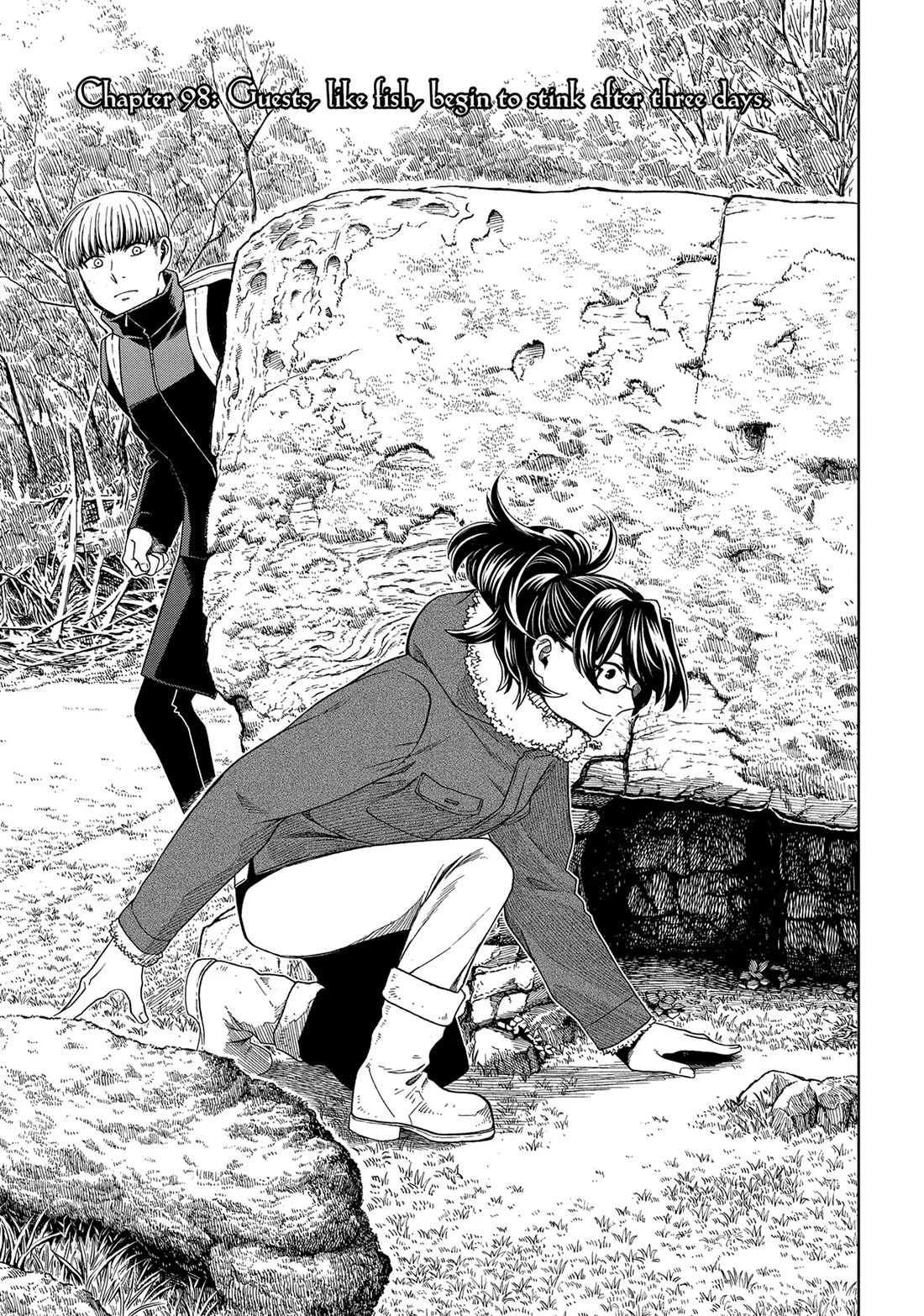 Mahou Tsukai no Yome Chapter 98 page 3 - Chapter 98: Guests, like fish, begin to stink after three days.