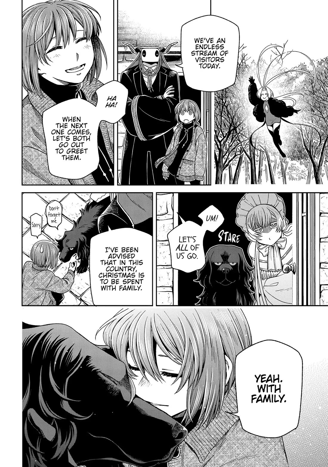 Mahou Tsukai no Yome Chapter 98 page 30 - Chapter 98: Guests, like fish, begin to stink after three days.