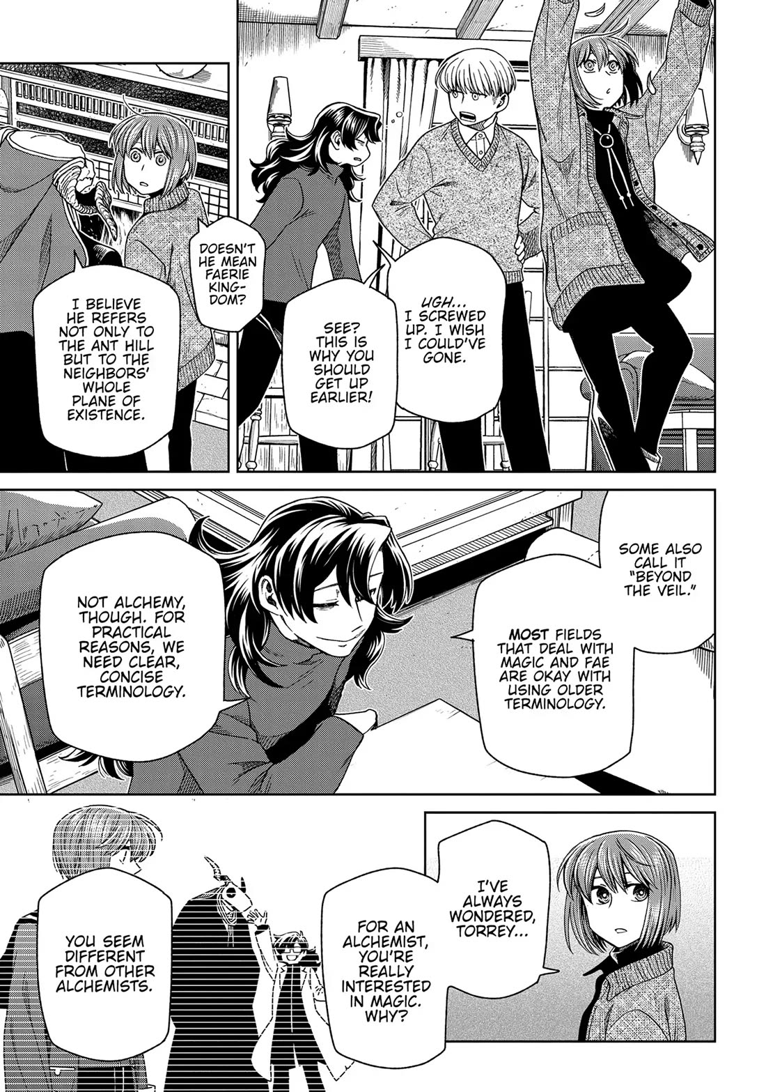Mahou Tsukai no Yome Chapter 98 page 33 - Chapter 98: Guests, like fish, begin to stink after three days.
