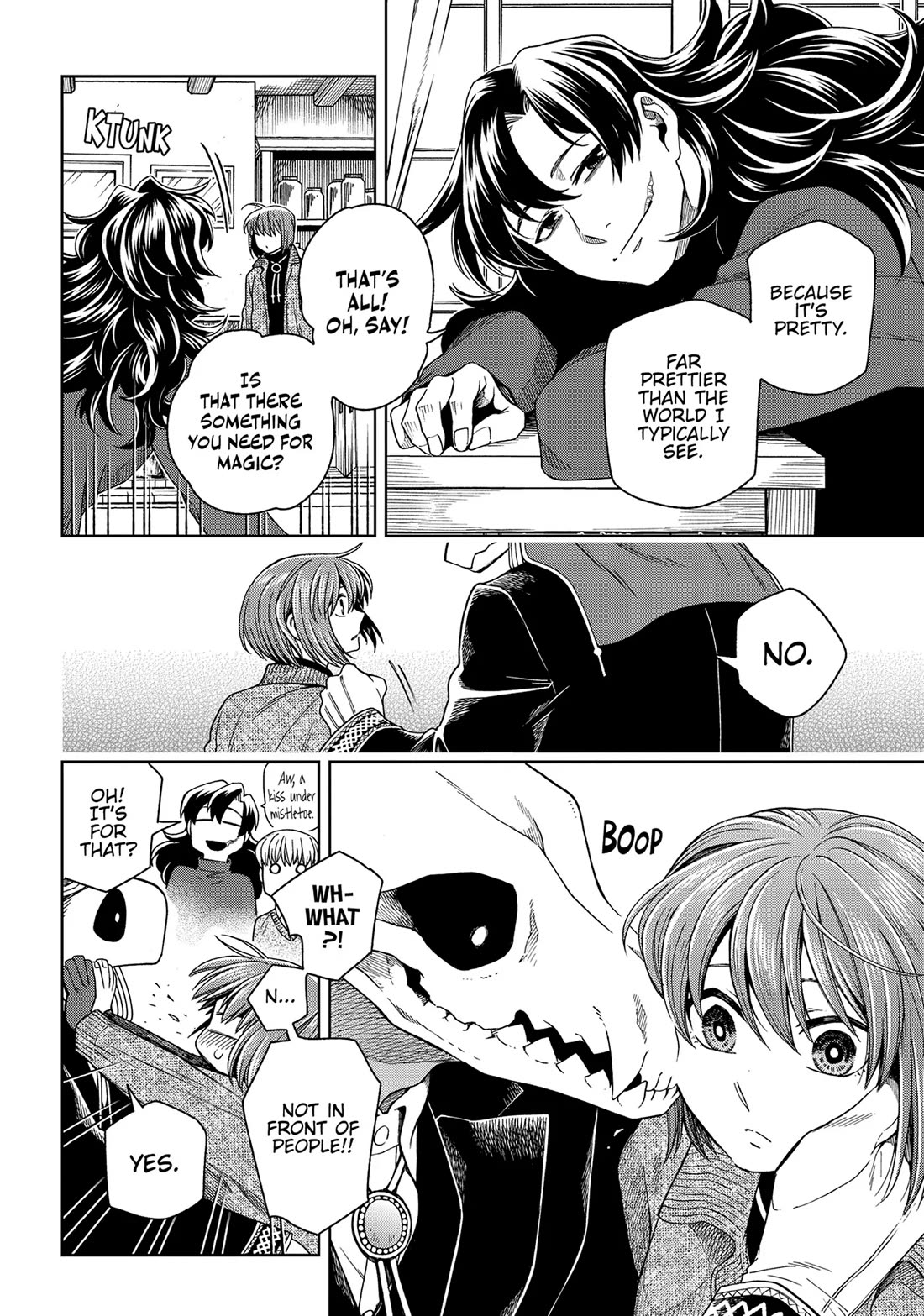 Mahou Tsukai no Yome Chapter 98 page 34 - Chapter 98: Guests, like fish, begin to stink after three days.