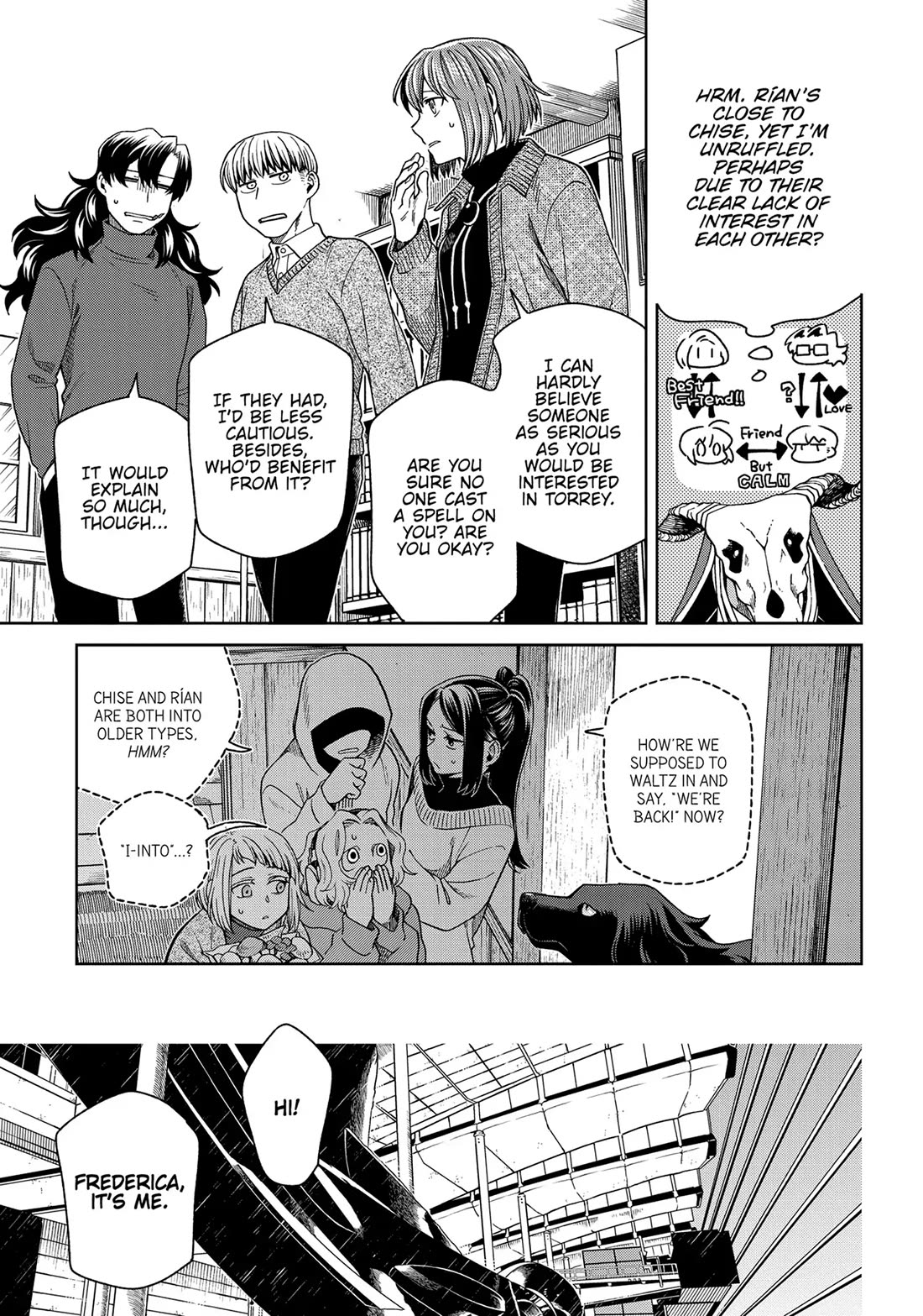 Mahou Tsukai no Yome Chapter 98 page 37 - Chapter 98: Guests, like fish, begin to stink after three days.