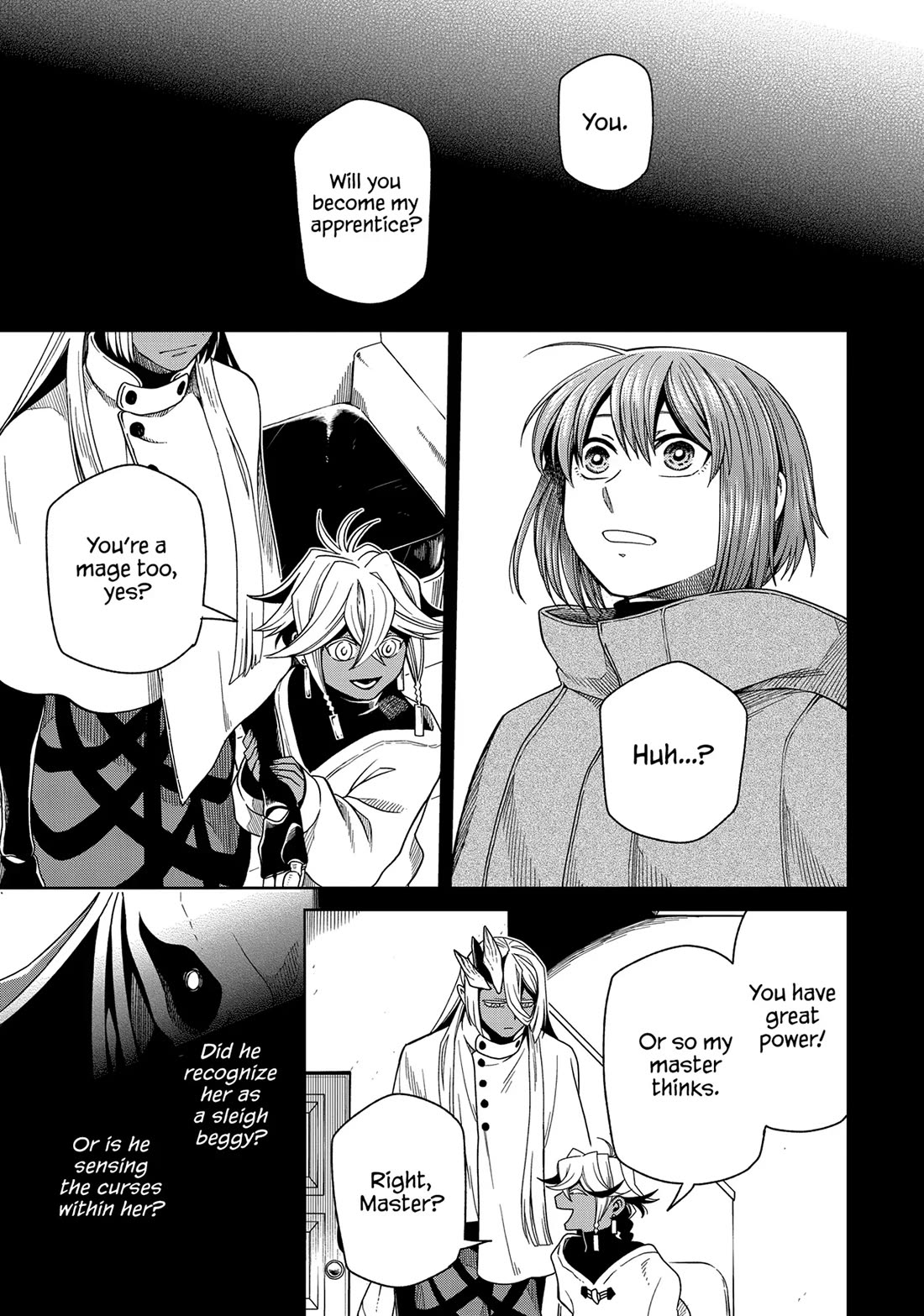 Mahou Tsukai no Yome Chapter 98 page 4 - Chapter 98: Guests, like fish, begin to stink after three days.