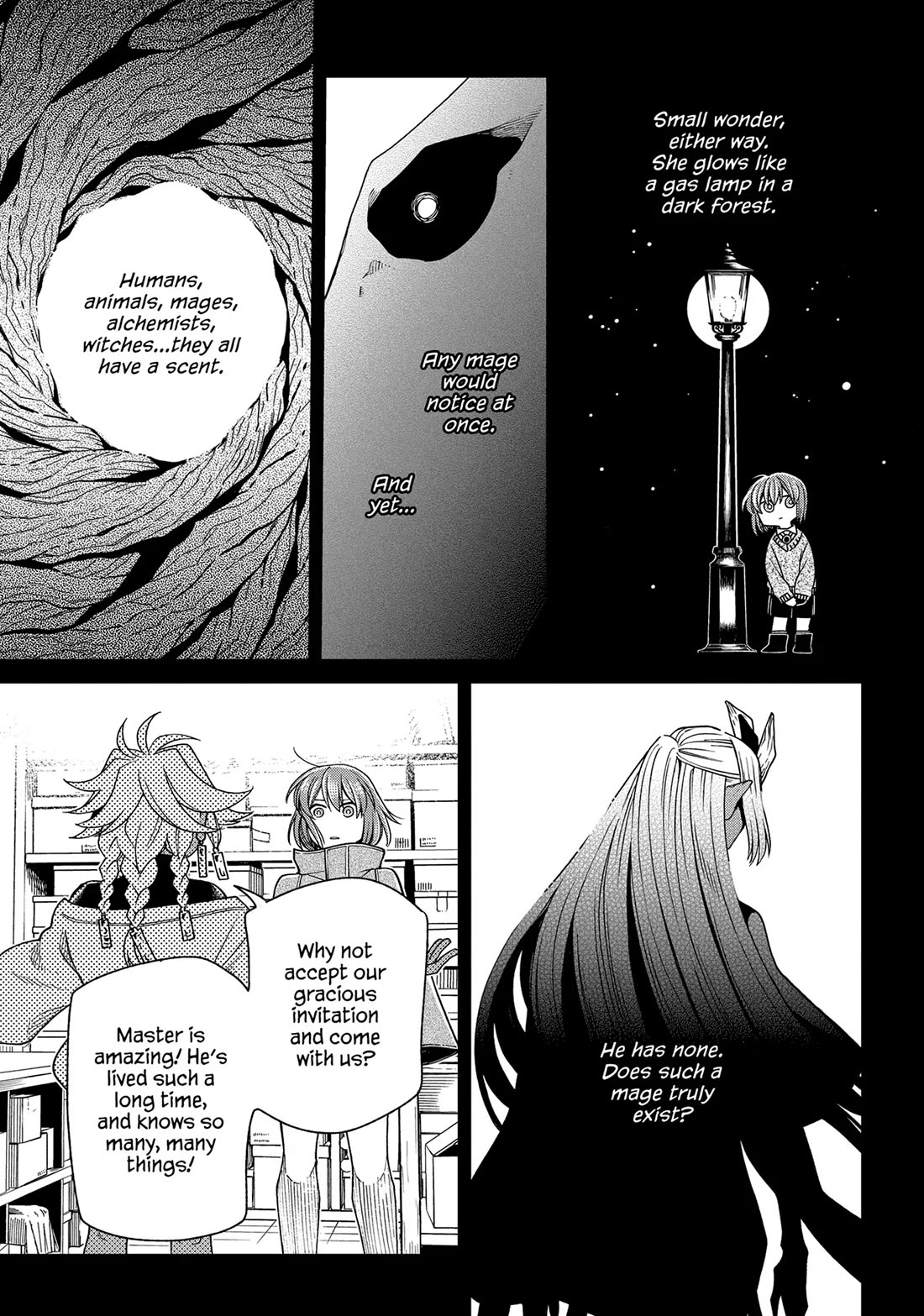 Mahou Tsukai no Yome Chapter 98 page 5 - Chapter 98: Guests, like fish, begin to stink after three days.