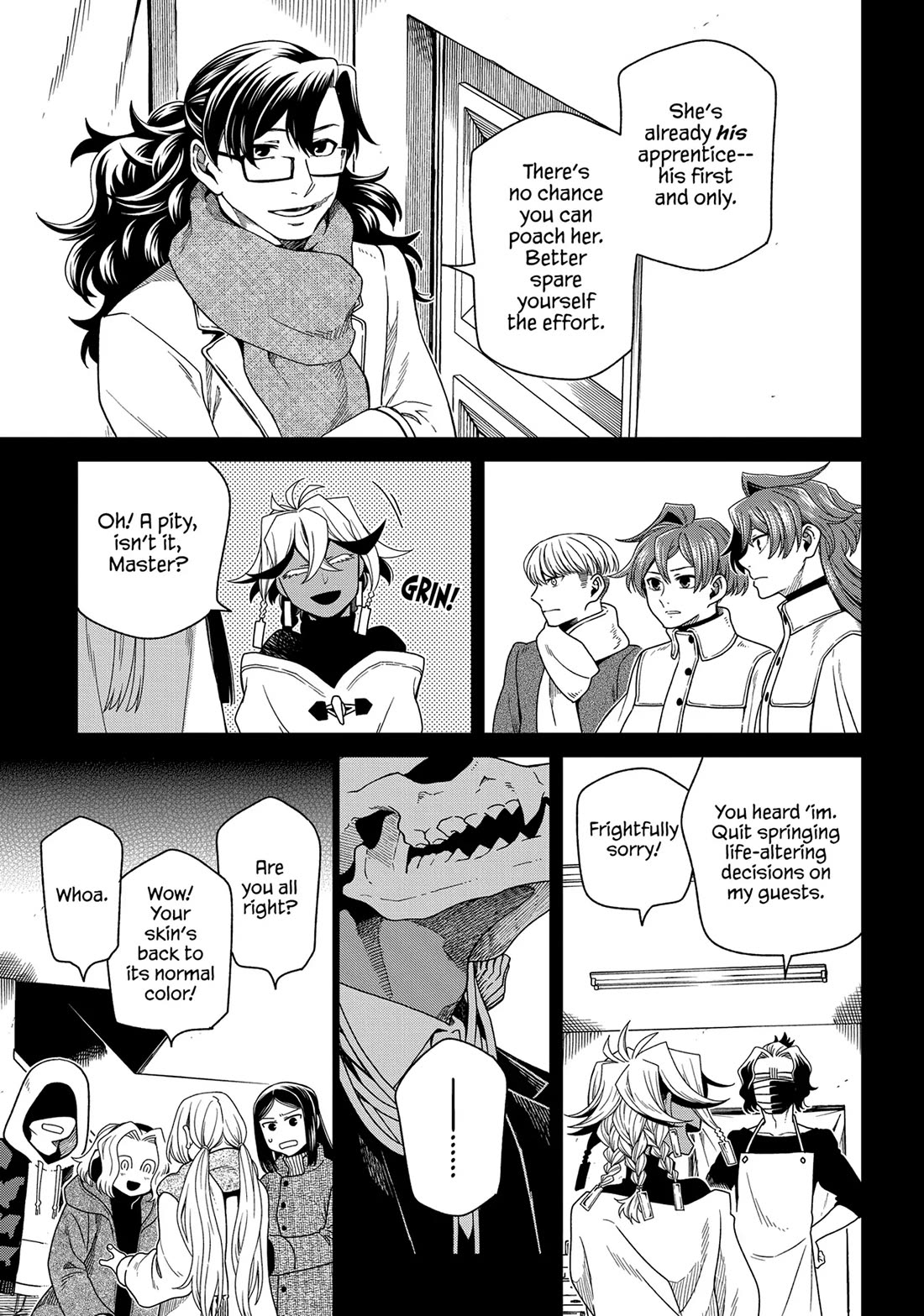 Mahou Tsukai no Yome Chapter 98 page 7 - Chapter 98: Guests, like fish, begin to stink after three days.