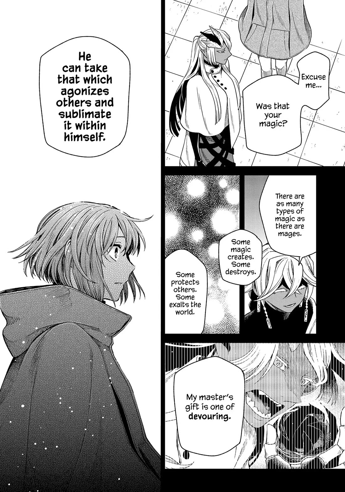 Mahou Tsukai no Yome Chapter 98 page 8 - Chapter 98: Guests, like fish, begin to stink after three days.