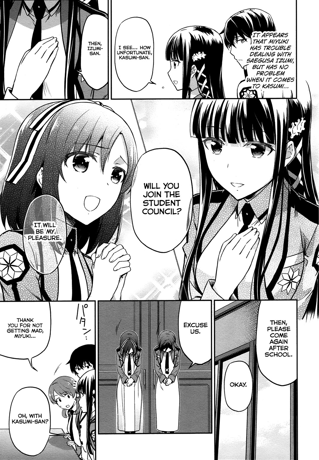Mahouka Koukou no Rettousei - Double Seven Hen Chapter 11 page 14 - Chapter 11: Invitation and Rejection